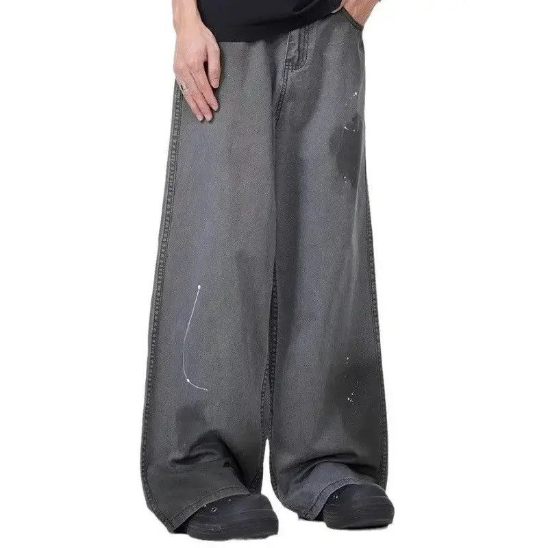 Japanese Brand Retro loose splashed ink straight leg jeans Size US 32 / EU 48 - 5 Thumbnail