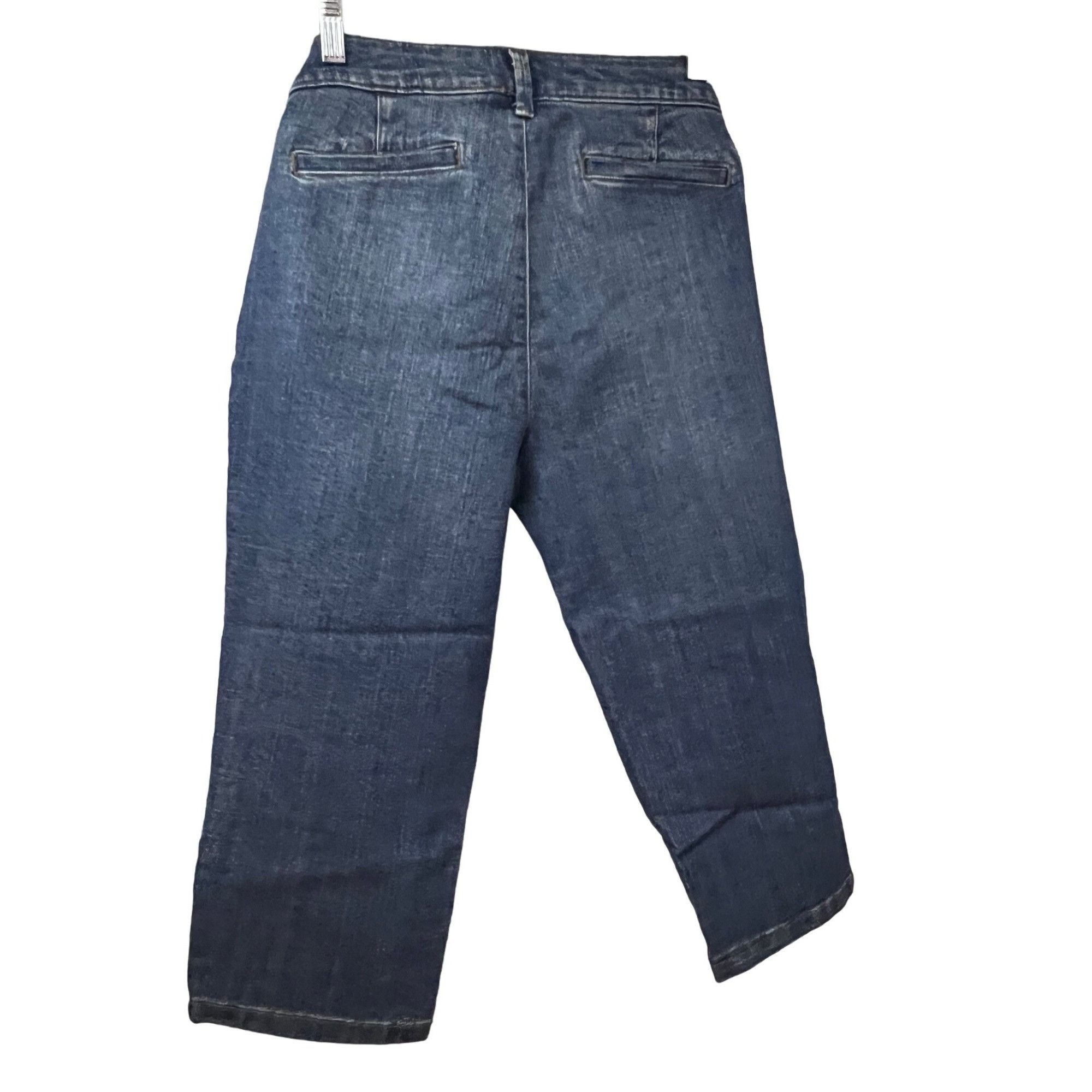 Vintage Liz Claiborne Womens Classic Fit Crop Blue Denim Jeans Plus Size 34" / US 12 / IT 48 - 2 Thumbnail
