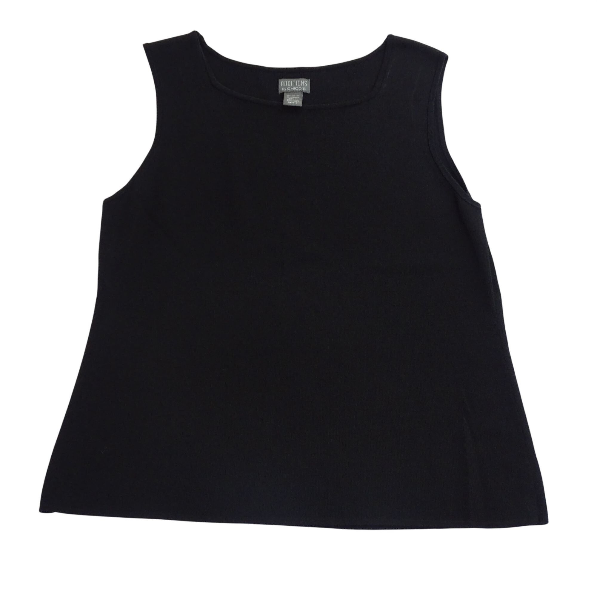 Chicos Vintage 90s Additions By Chicos Women Black Sleeveless Knit Size L / US 10 / IT 46 - 1 Thumbnail
