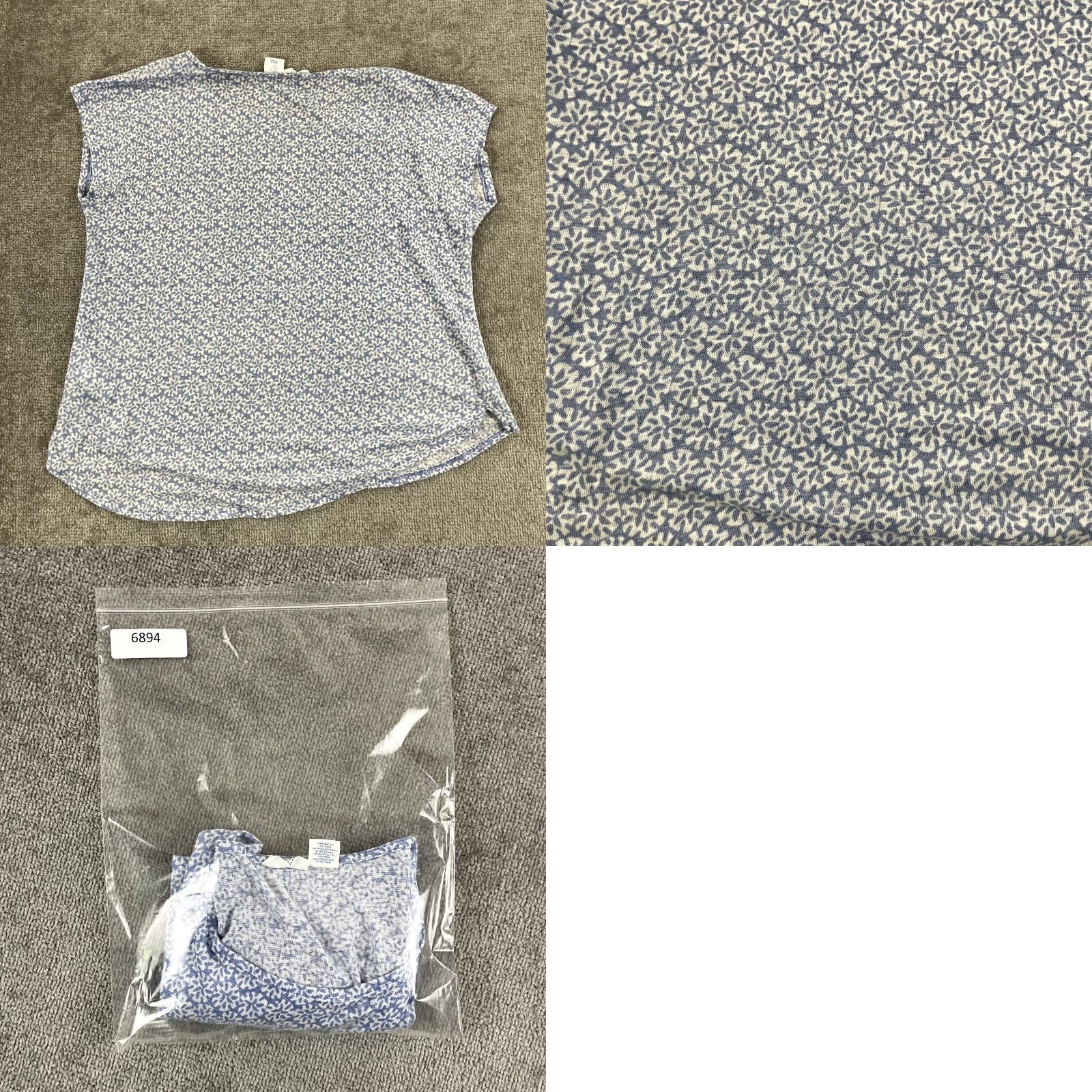 Vintage VINTAGE Sigrid Olsen Geometric Linen Blouse Womens Large Blue White Sheer Casual Summer Size L / US 10 / IT 46 - 8 Thumbnail