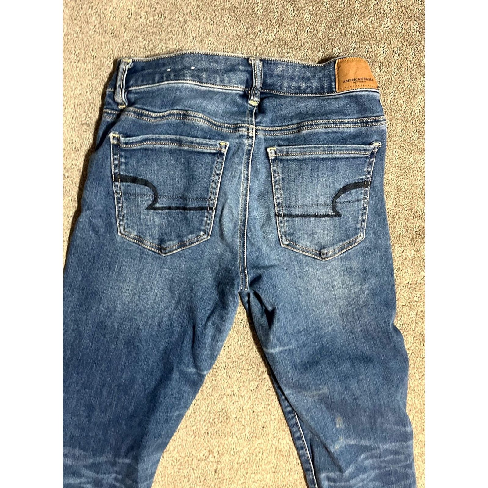 American Eagle Outfitters American Eagle Outfitters Jeans Crop Jeans Distressed 4 Blue Denim Slim 5-Pocket Womens Low Rise 26in Inseam Regular Size 4 Size 27" / US 4 / IT 40 - 2 Thumbnail