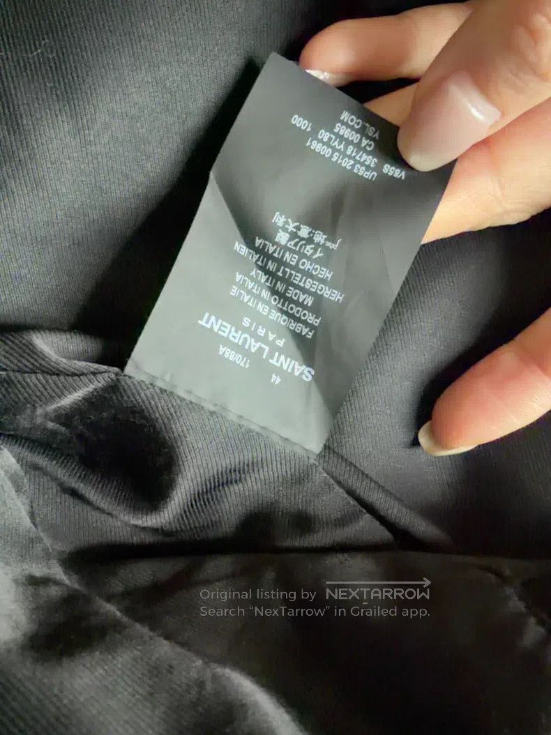 Saint Laurent Paris Saint Laurent Paris Baseball Jacket Black and White Patchw Size US S / EU 44-46 / 1 - 3 Thumbnail