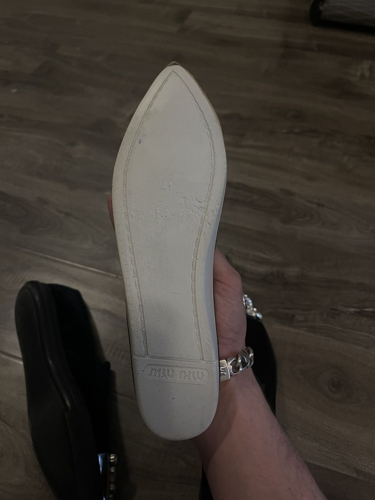 Miu Miu MIU MIU Embellished/ Crystal Toe Cap Slip on Shoes Size US 11 / IT 41 - 7 Thumbnail