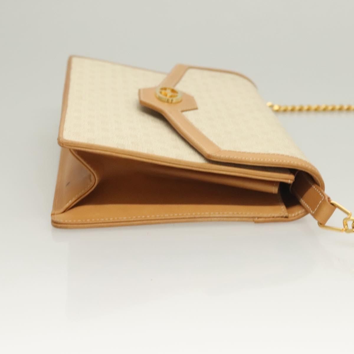 Gucci GUCCI Micro GG Supreme Chain Shoulder Bag Pvc White Gold Size ONE SIZE - 4 Thumbnail