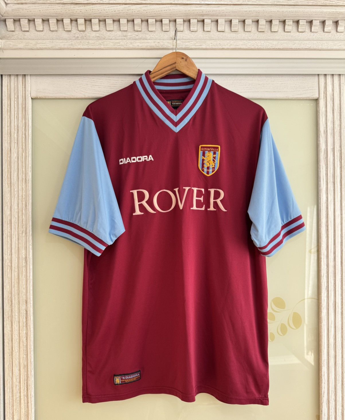 Diadora Vintage Aston Villa 2002-2003 Home Soccer Jersey Shirt Kit Size US L / EU 52-54 / 3 - 1 Thumbnail