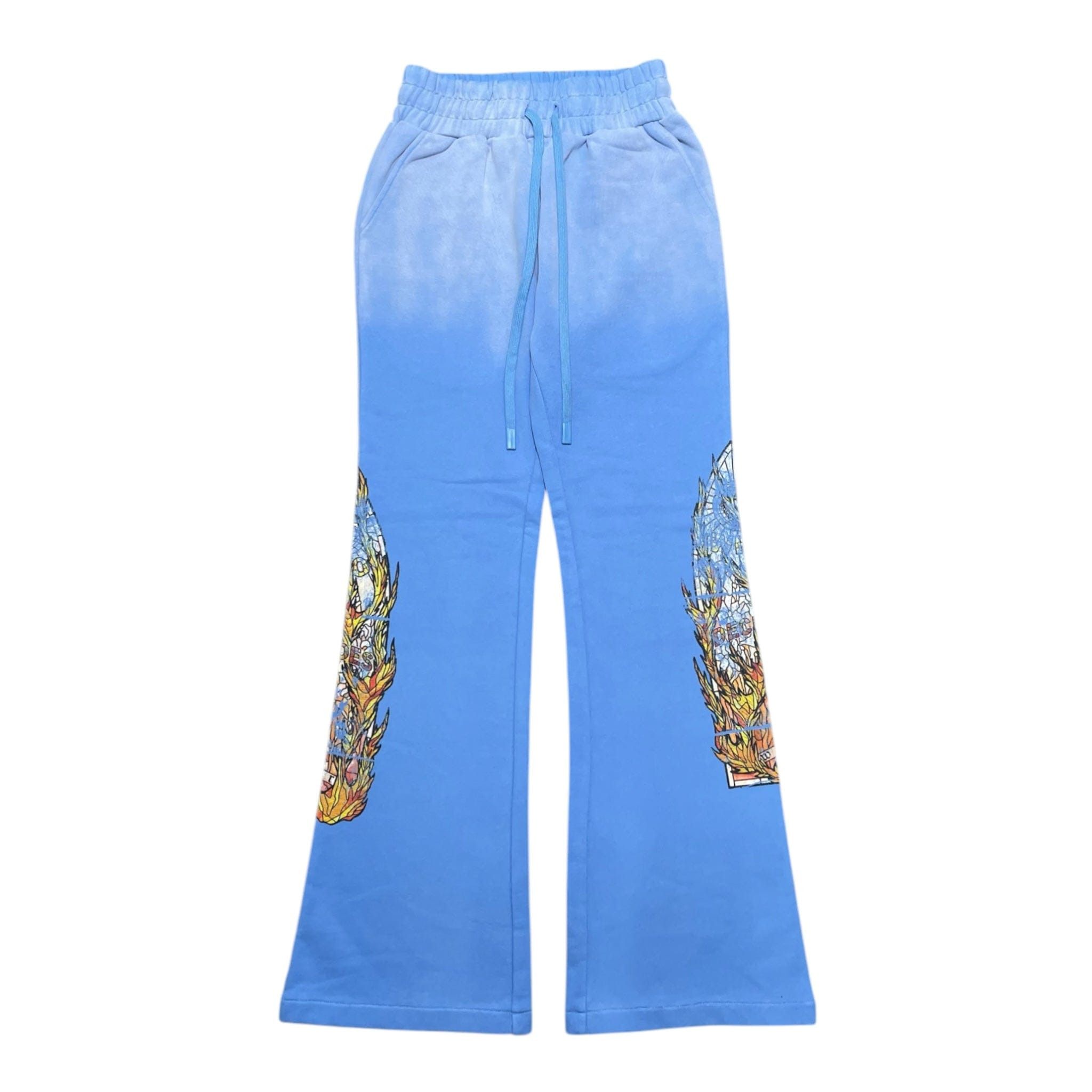 Who Decides War Faded Flame Glass Sweatpants Sky Size US 36 / EU 52 - 1 Thumbnail