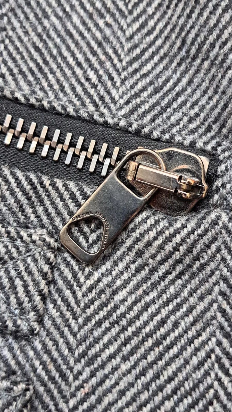 Diesel Black Gold Herringbone Wool Biker Jacket Diesel Black Gold FW14 Size US M / EU 48-50 / 2 - 6 Thumbnail