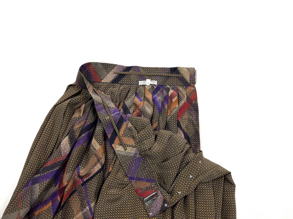 Other Vintage JEAN PATOU Boutique Paris Silk Skirt 70s Size 40 Size 28" / US 6 / IT 42 - 10 Thumbnail