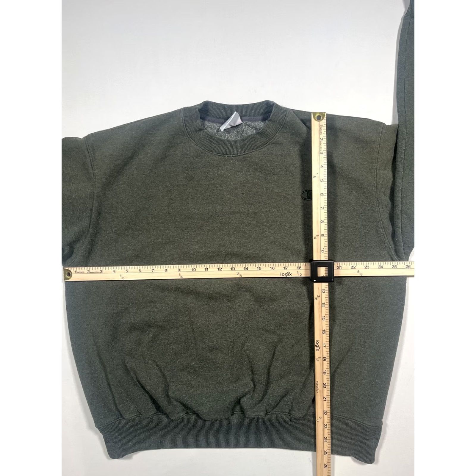 Champion Champion Sweatshirt Mens XL Green Fleece Crewneck Pullover with Embroidered Logo - ECO Authentic Crew Neck, Long Sleeve, Tag: Champion C Logo Size US XL / EU 56 / 4 - 7 Thumbnail