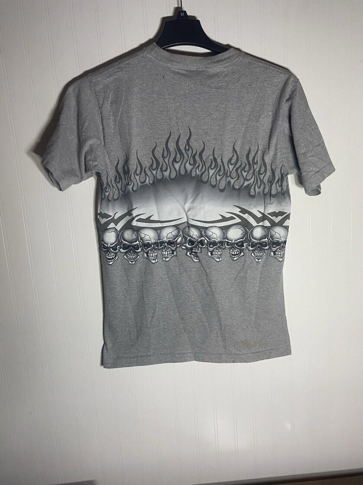 JNCO Vintage 90s JNCO Flame Skull Shirt Mens Size Medium Size US M / EU 48-50 / 2 - 1 Thumbnail