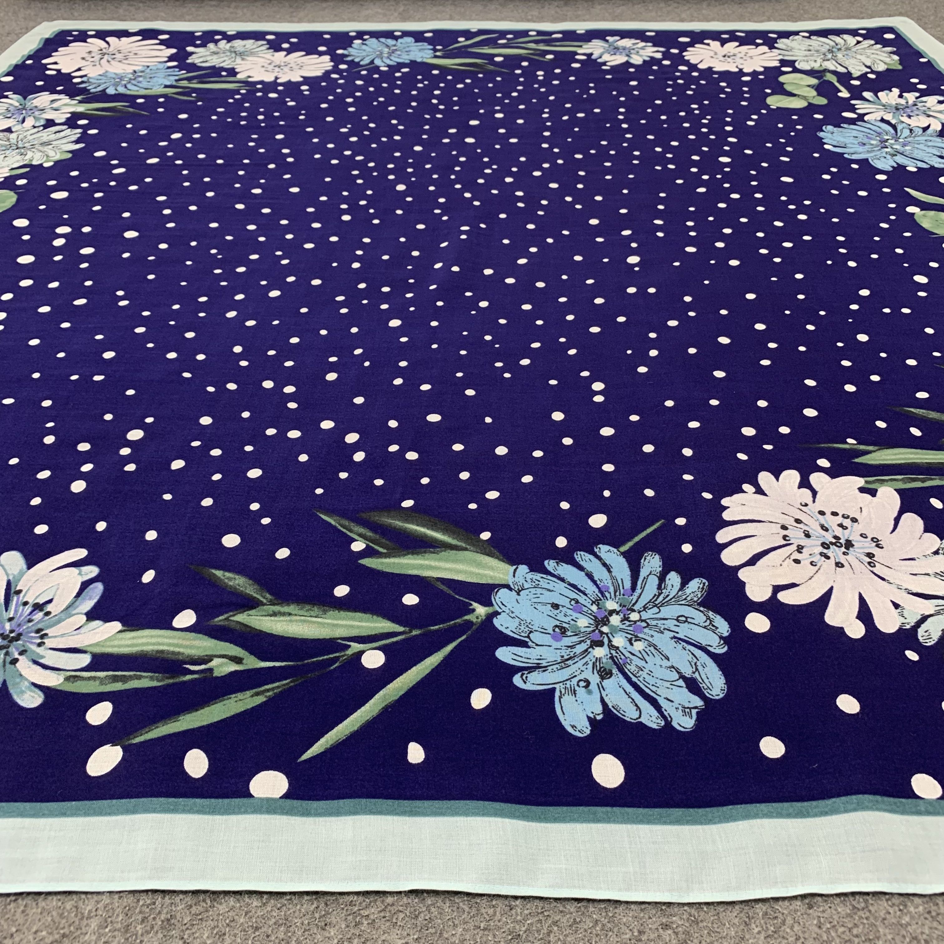 Paul & Joe Paul & Joe x Uniqlo Scarf Blue Floral Polkadot A5463 Size ONE SIZE - 6 Thumbnail