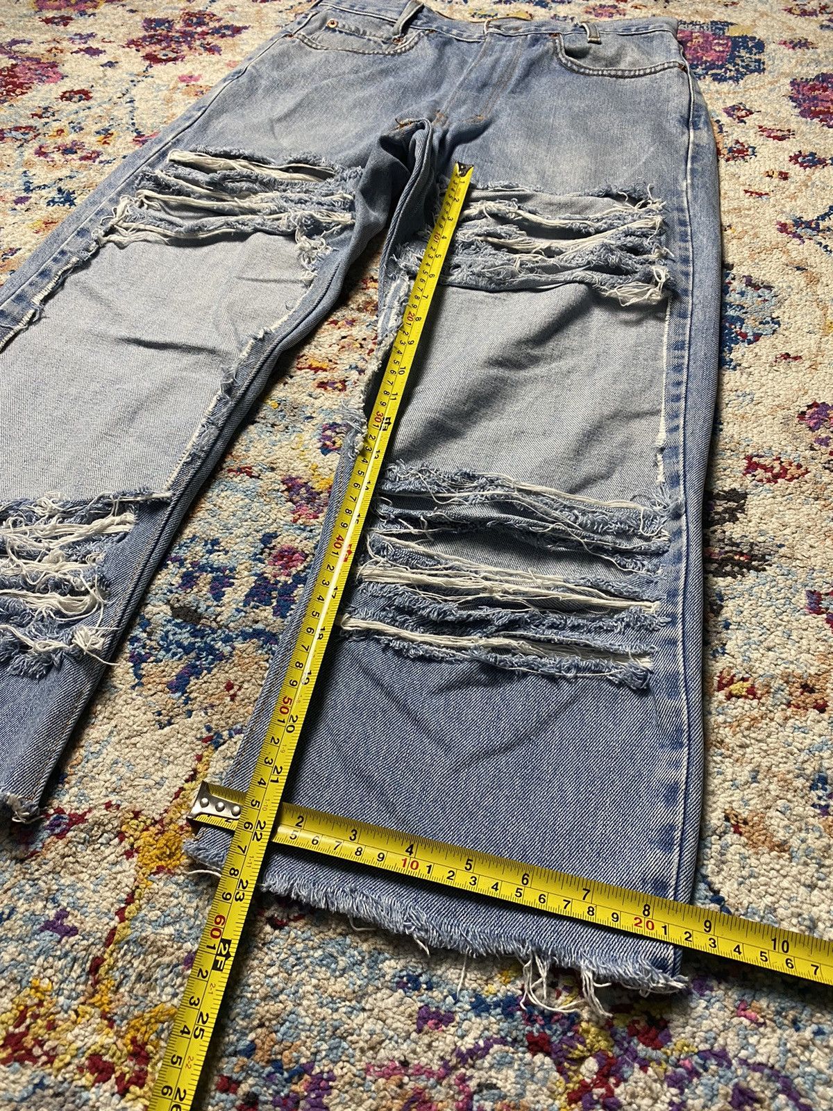 Levi's Levis Lot 550 Custom Destroyed Jeans Relaxed Fit Denim W30 Size US 30 / EU 46 - 16 Thumbnail