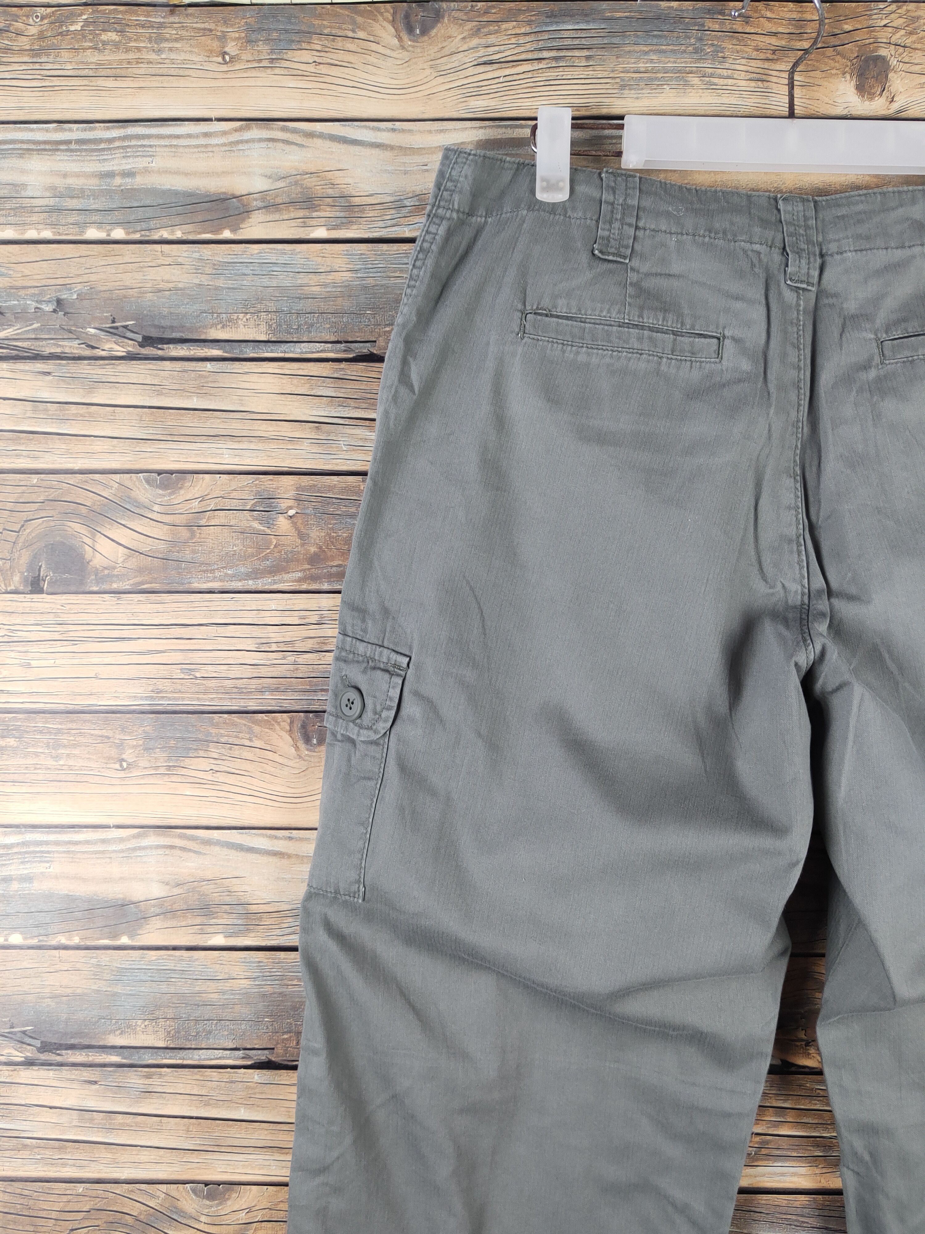 Japanese Brand DL Lee Green Multipocket Tactical Cargo Pants #947 Size US 33 - 8 Thumbnail