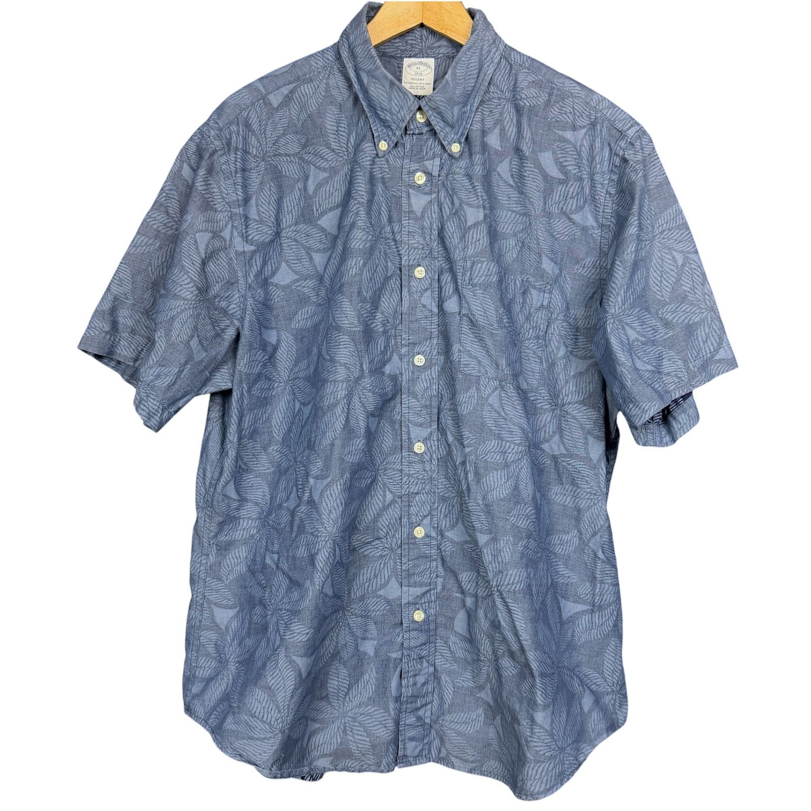 Brooks Brothers Brooks Brothers Regent Men's XL Blue Hawaiian Shirt Vacation Size US XL / EU 56 / 4 - 8 Thumbnail