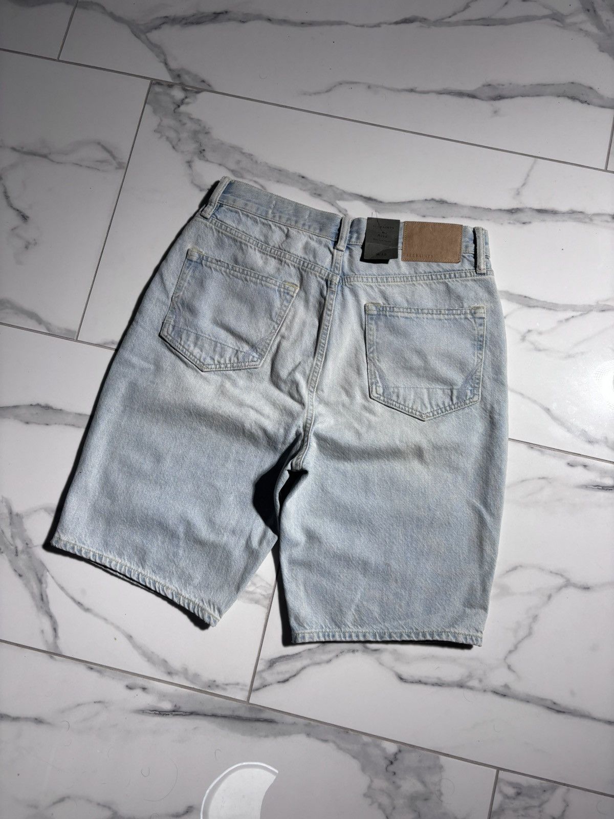 Allsaints Allsaints Japanese Shorts Denim Distressed Y2K Size US 30 / EU 46 - 7 Thumbnail
