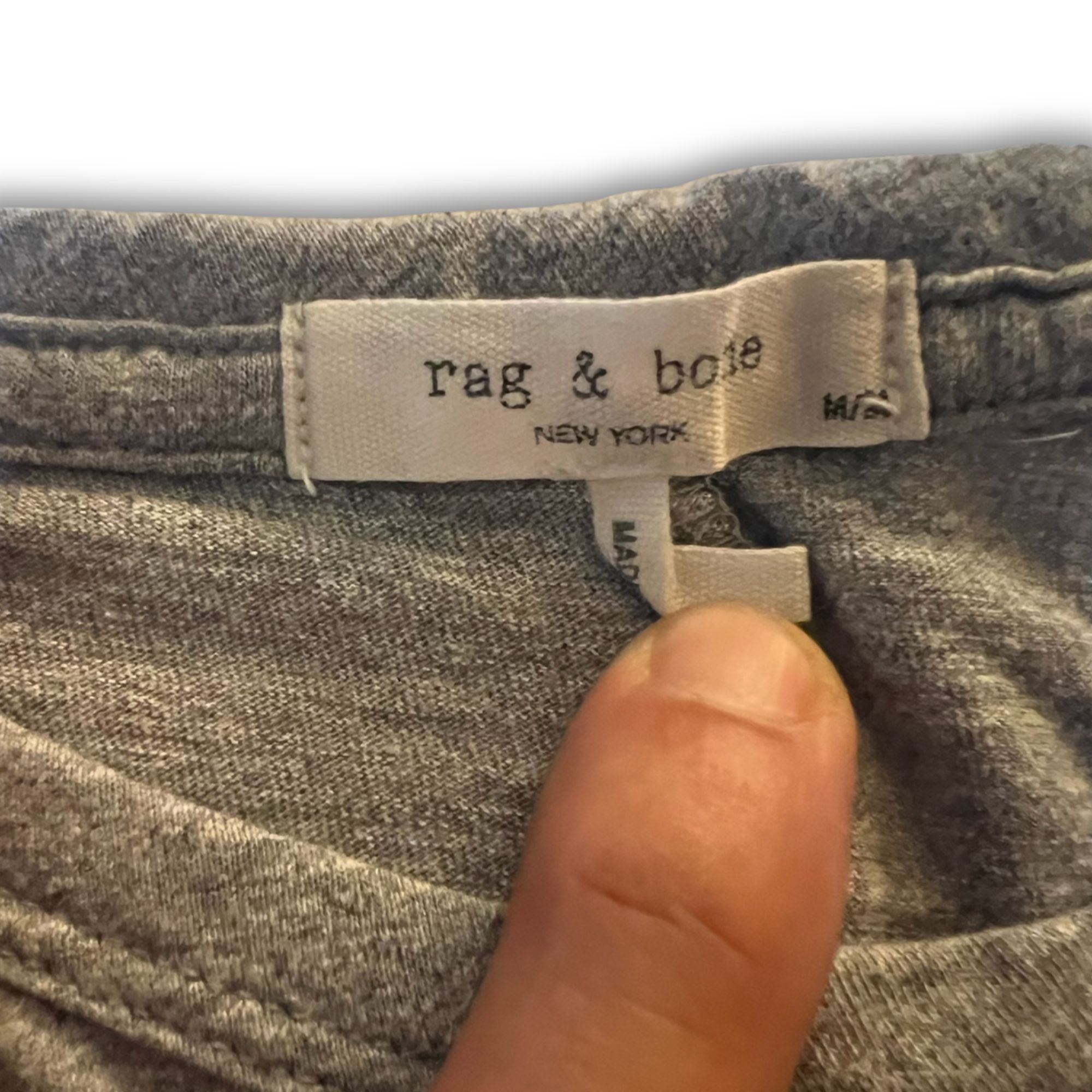 Rag & Bone Rag & Bone Gray Crewneck T-Shirt Medium Soft Cotton Blend Ca Size M / US 6-8 / IT 42-44 - 4 Thumbnail