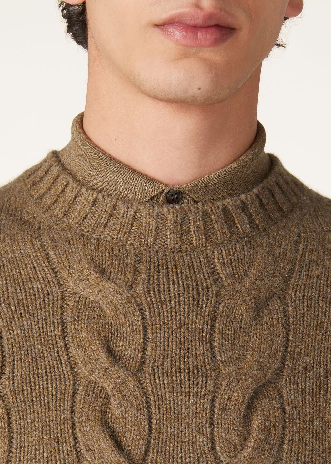 Loro Piana o1w1db10725 FAO3412 Napier Crewneck Sweater in Brown Size US L / EU 52-54 / 3 - 3 Thumbnail