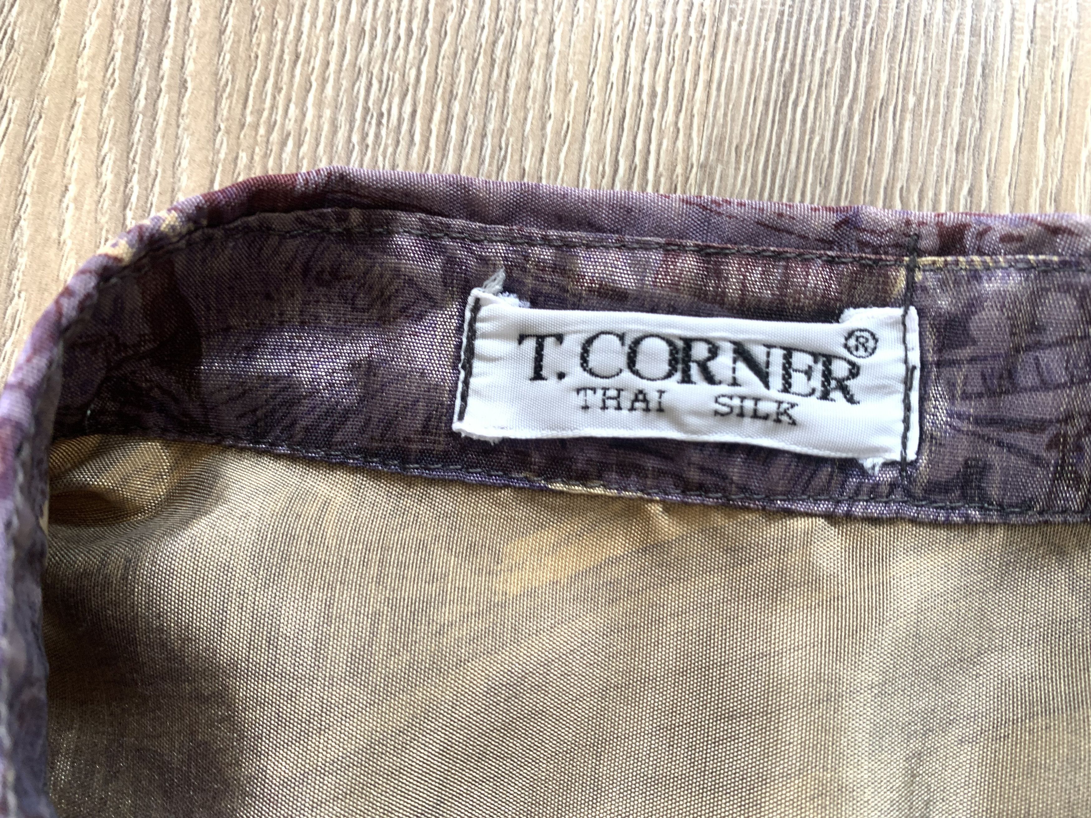 Other T. Corner Thai Silk Vintage Abstract Printed Shirt Size US L / EU 52-54 / 3 - 5 Thumbnail