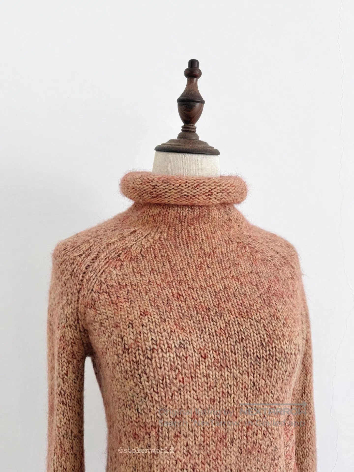 Y's pink knit turtleneck sweater with pocket. Size S / US 4 / IT 40 - 3 Thumbnail