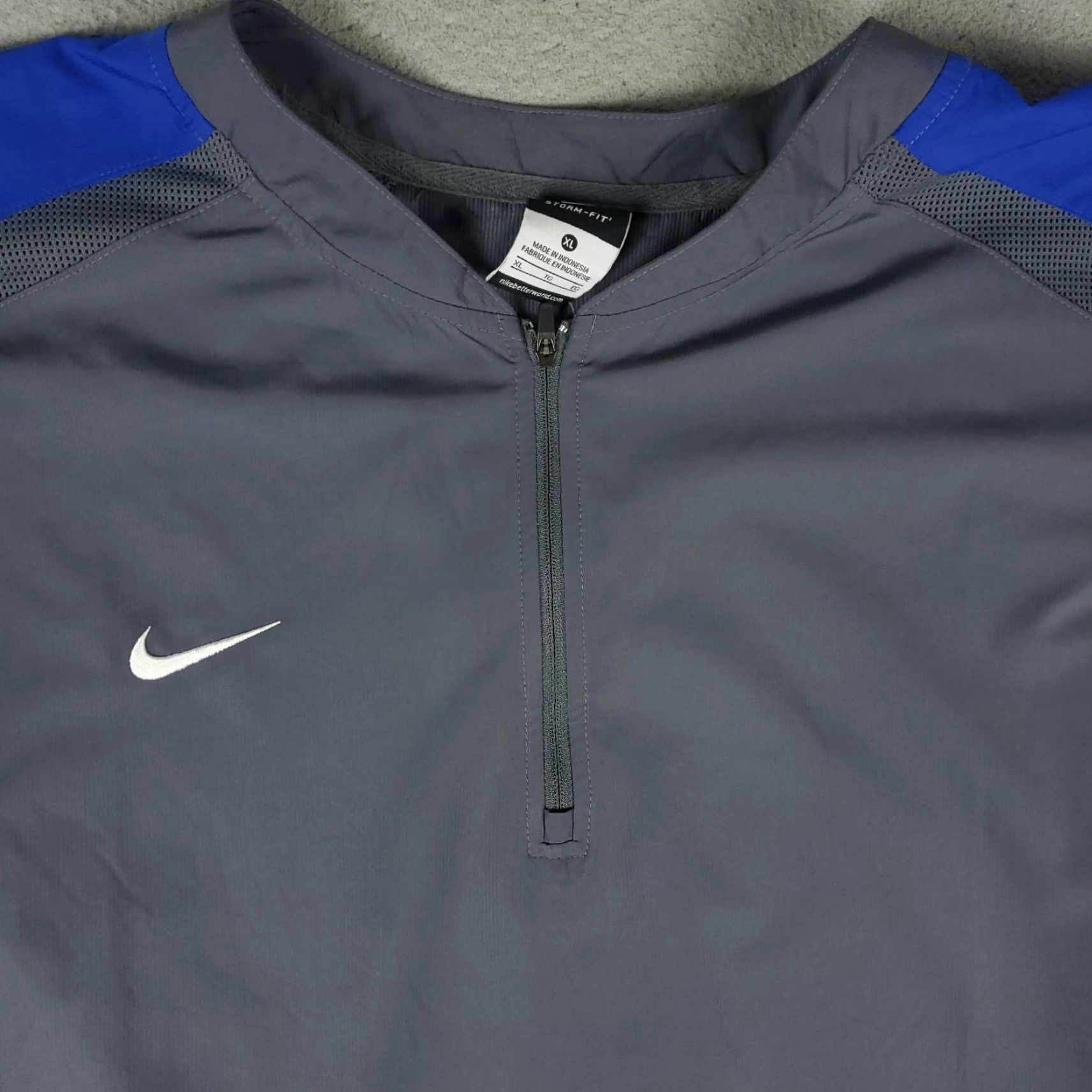 Nike Nike Shirt Mens XL Gray Blue Pullover Windbreaker Storm Fit Lightweight Jacket Size US XL / EU 56 / 4 - 2 Thumbnail