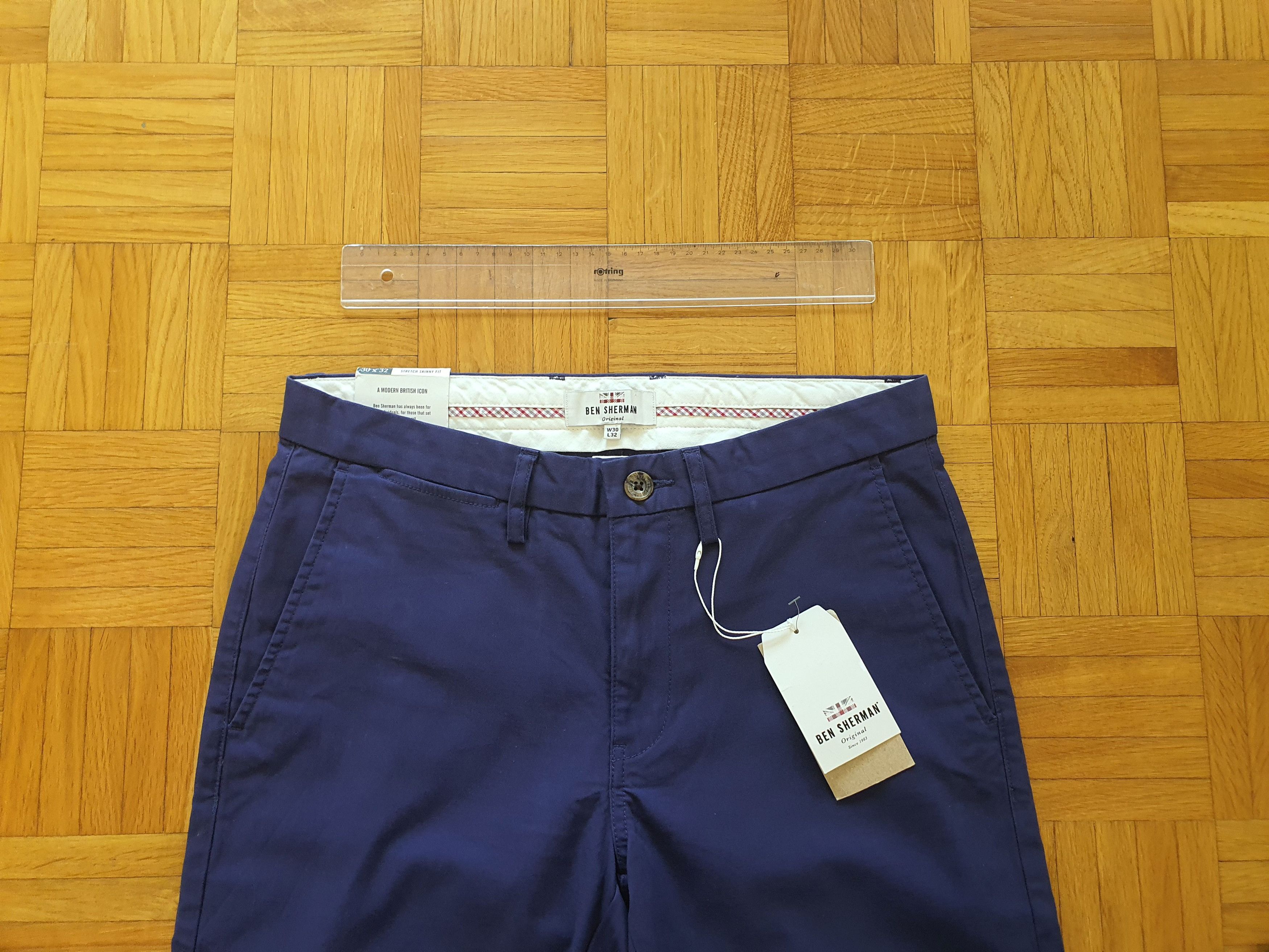 Ben Sherman Skinny Stretch Chinos (Pants Trousers) - BNWT - W30 L32 Size US 30 / EU 46 - 3 Thumbnail