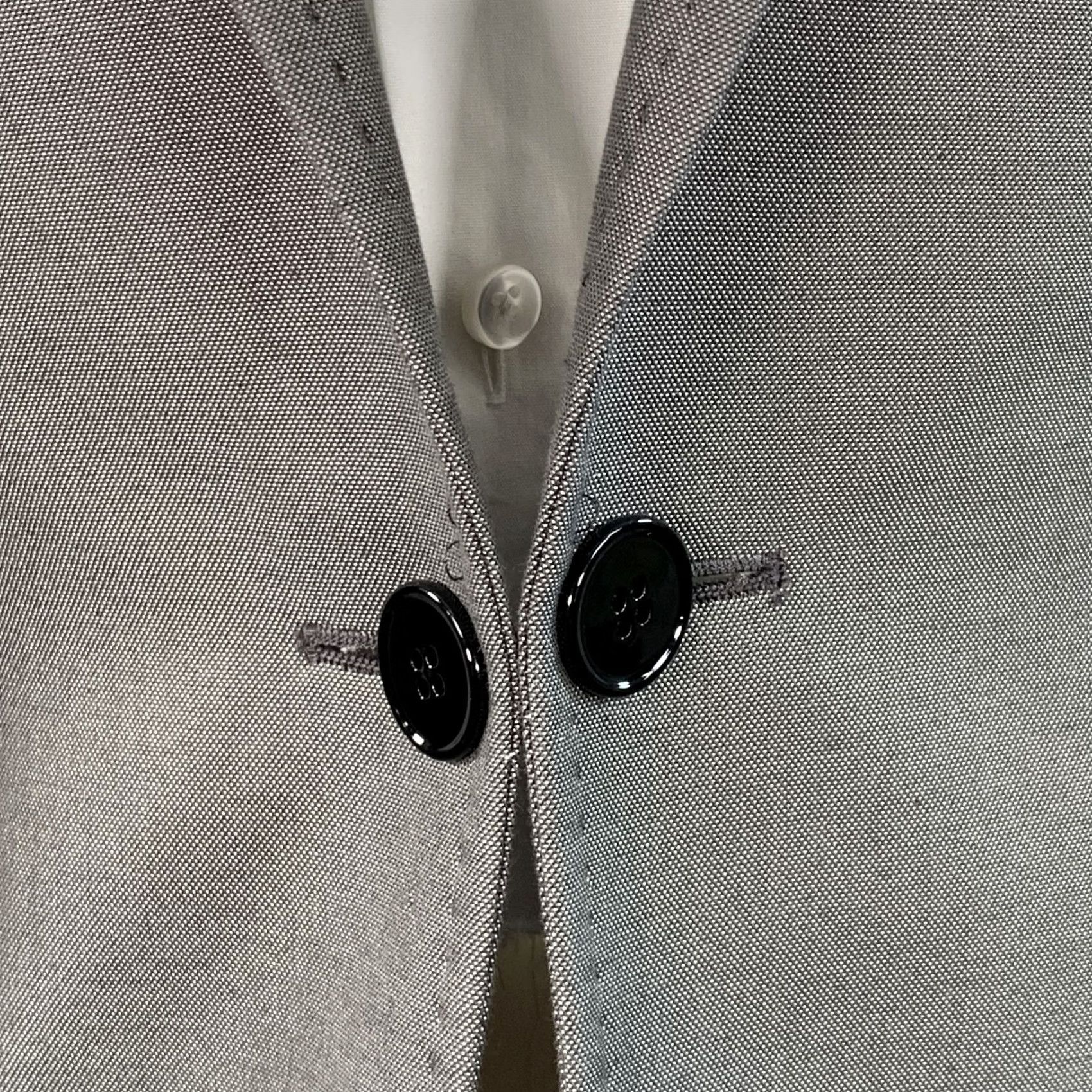 Dolce & Gabbana DOLCE & GABBANA Size 38 Grey Cotton Silk Peak Lapel Single Button Sport Coat Mens Regular Italy Size US XXS / EU 40 - 3 Thumbnail
