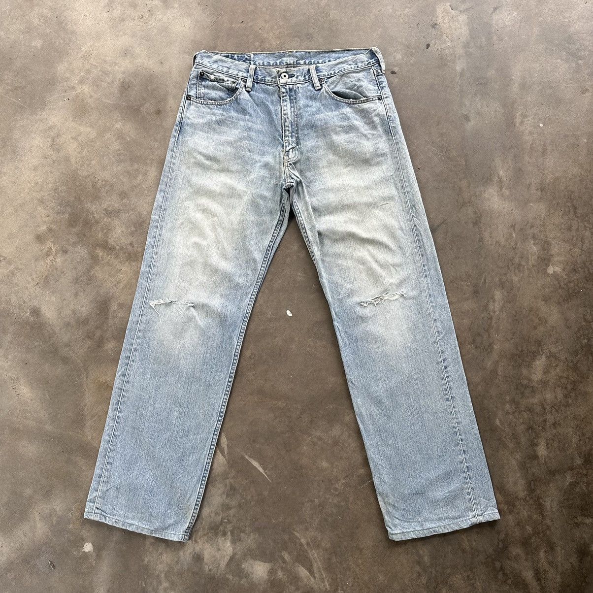 Japanese Brand Vintage Levi’s 503 Faded Distressed Faded Denim Jean Pant Size US 34 / EU 50 - 1 Thumbnail