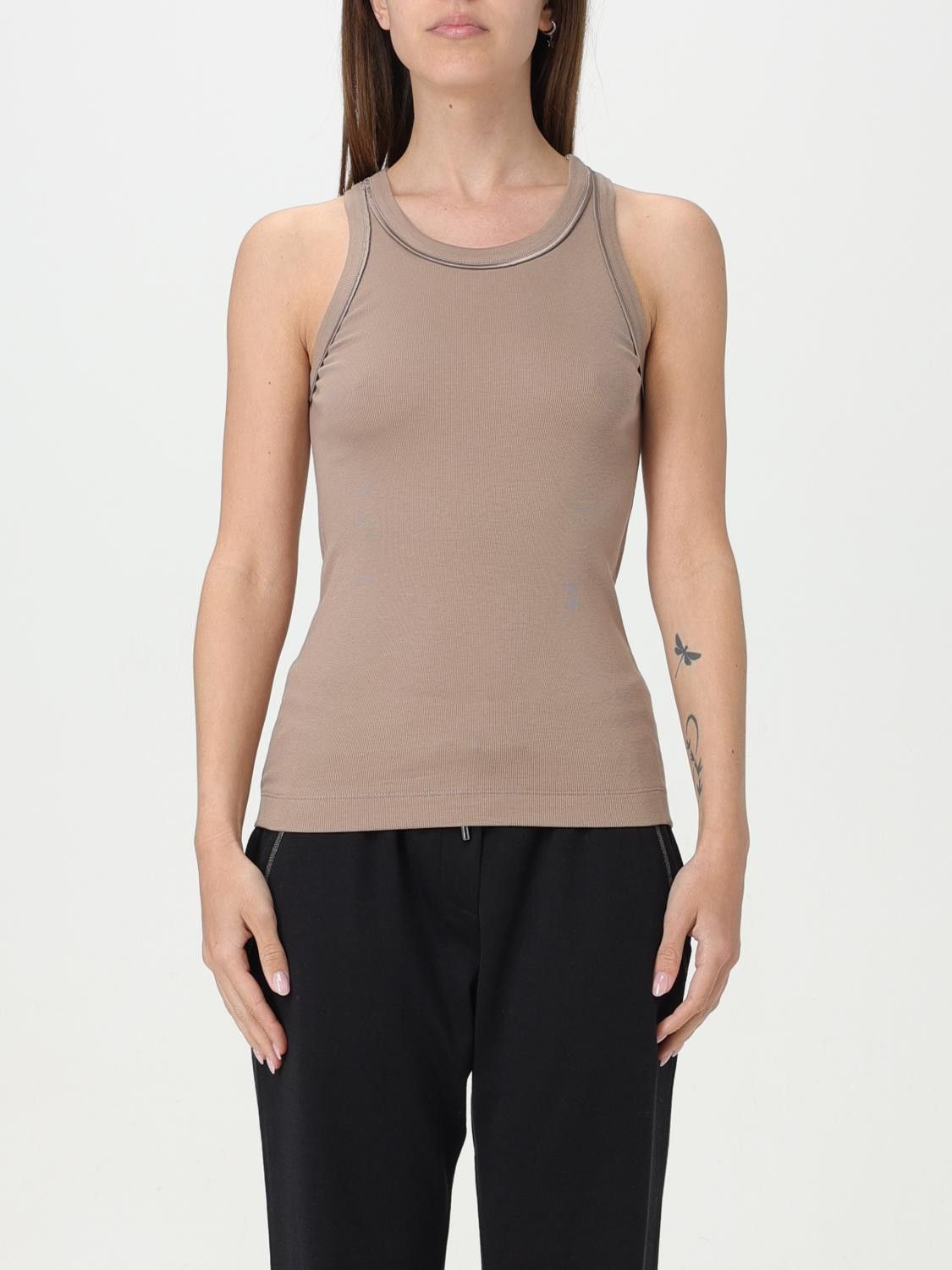 Brunello Cucinelli o1y0825 Tank Top in Light Brown Size XXS / US 00 / IT 34 - 1 Preview