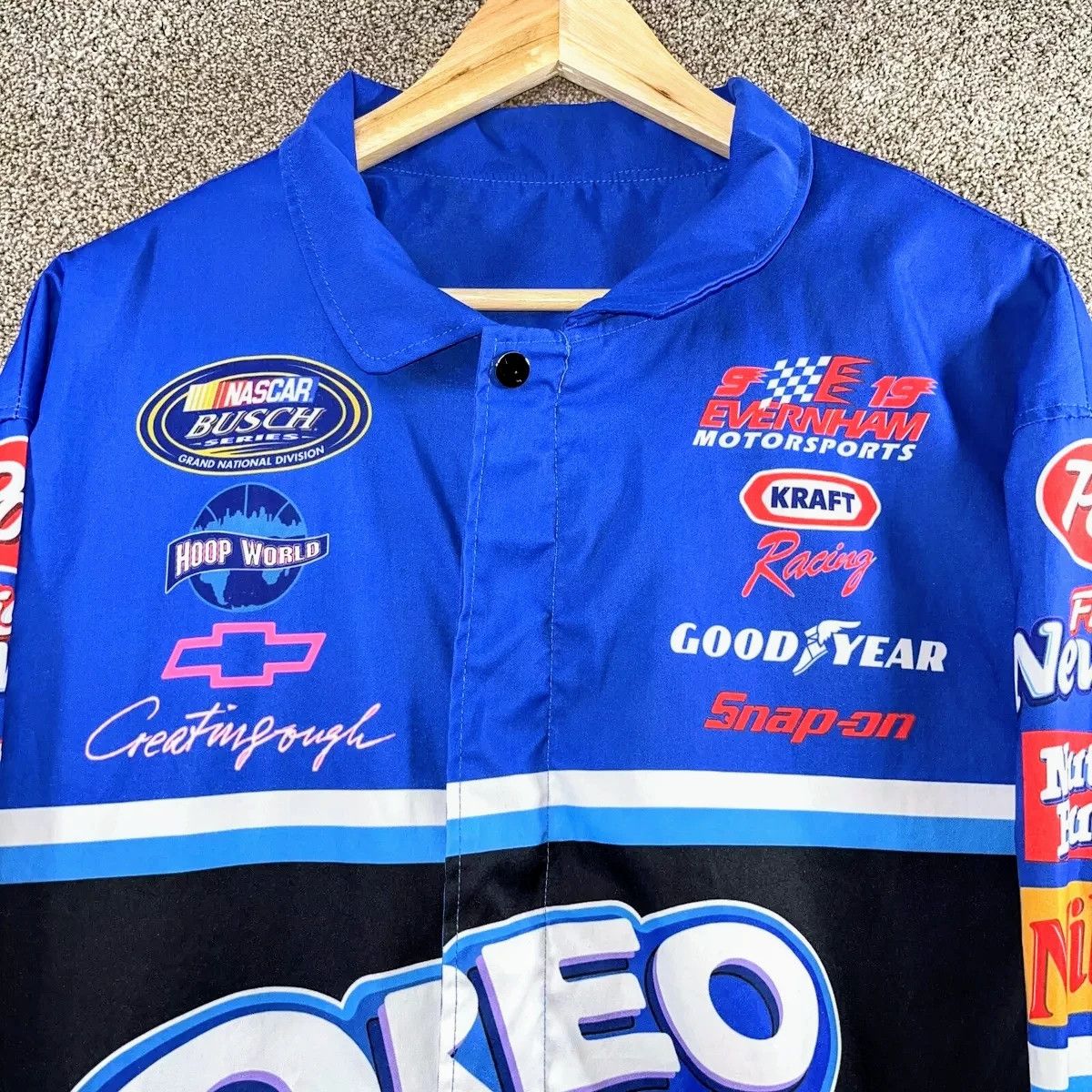 Vintage 🔥Oreo NASCAR Busch Series Unisex Adults y2k Racing Jacket Size US L / EU 52-54 / 3 - 3 Thumbnail