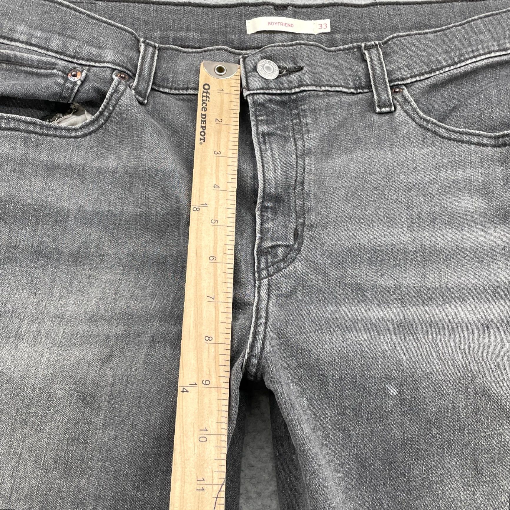 Levi's VINTAGE Levi's Boyfriend Jeans Women's 33 Gray Boho Academia Preppy Travel 90's Workwear Mens? Size 24" / US 00 / IT 34 - 6 Thumbnail