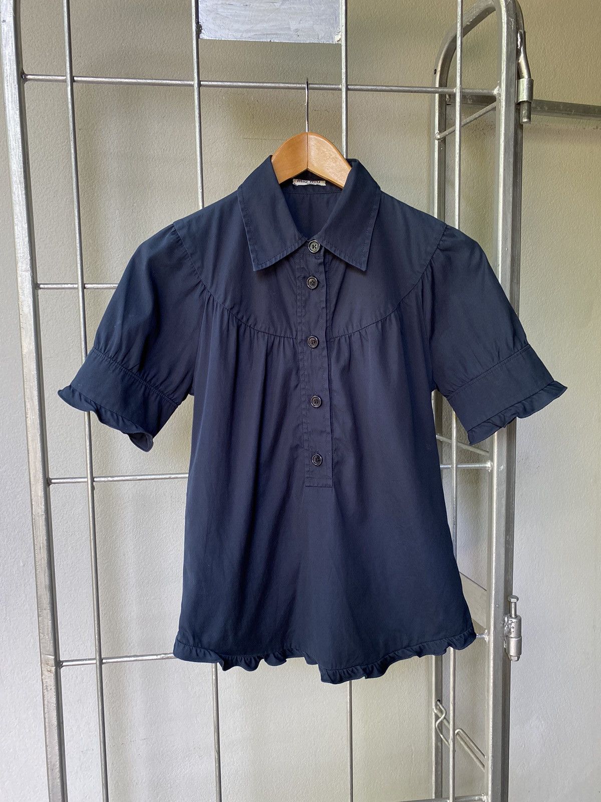 Miu Miu MIU MIU dark polo blouse Size ONE SIZE - 13 Thumbnail