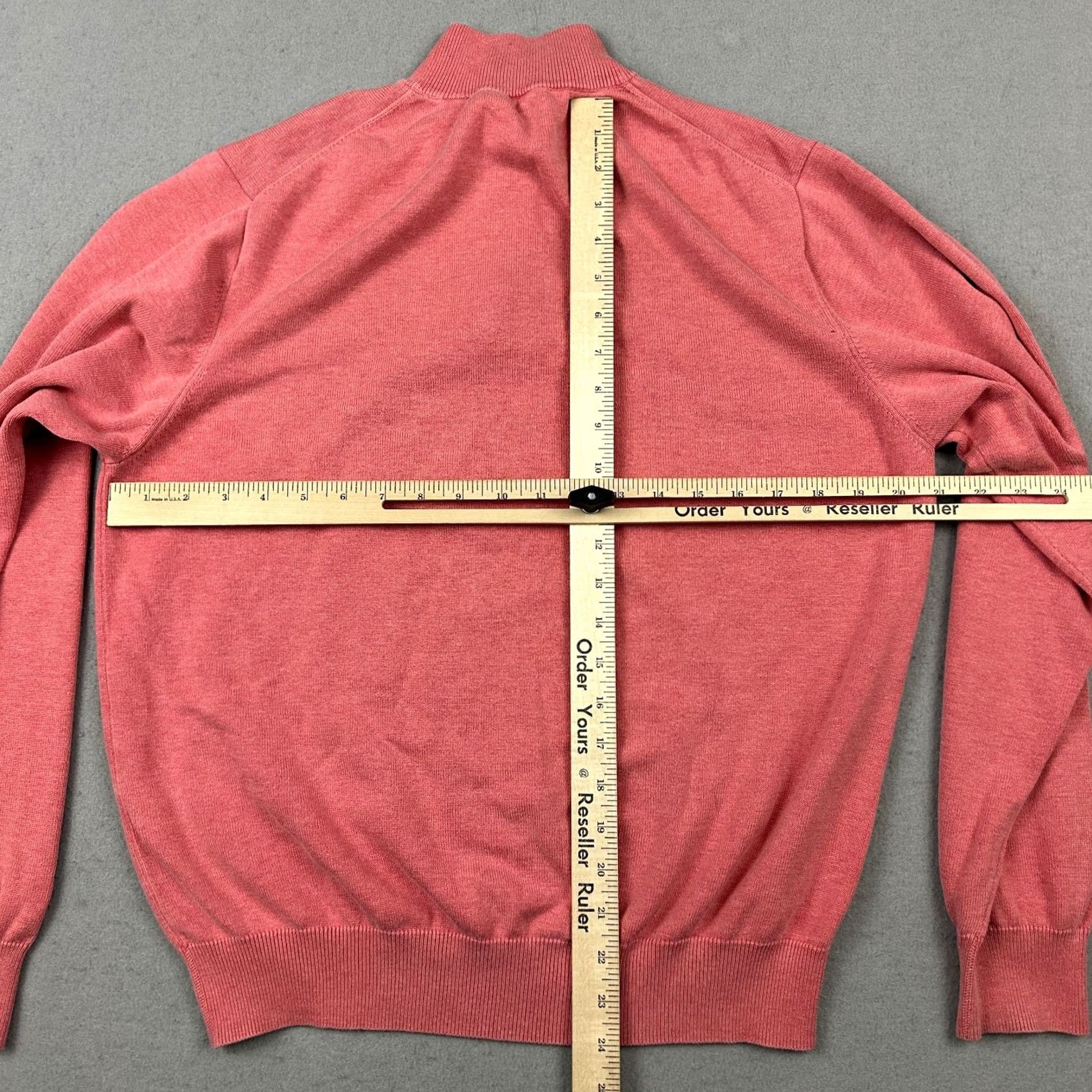 Peter Millar Peter Millar Sweater Men L Pink Solid 1/4 Zip Pullover Golf Silk Cashmere Knit Logo Pullover Men Sports Size US L / EU 52-54 / 3 - 7 Thumbnail