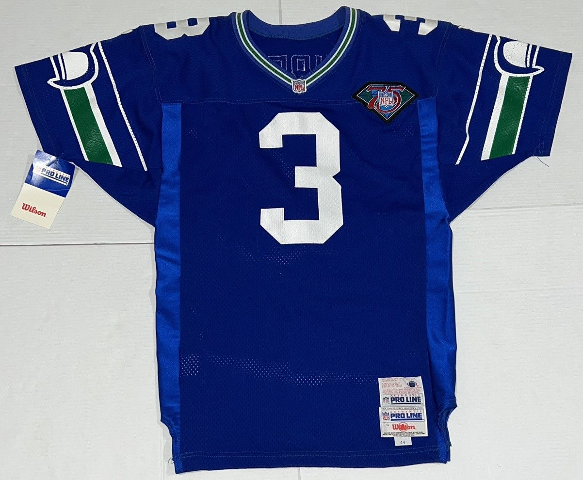 Wilson Vintage 90s Seattle Seahawks Rick Mirer Wilson 75th Jersey Size US L / EU 52-54 / 3 - 1 Thumbnail