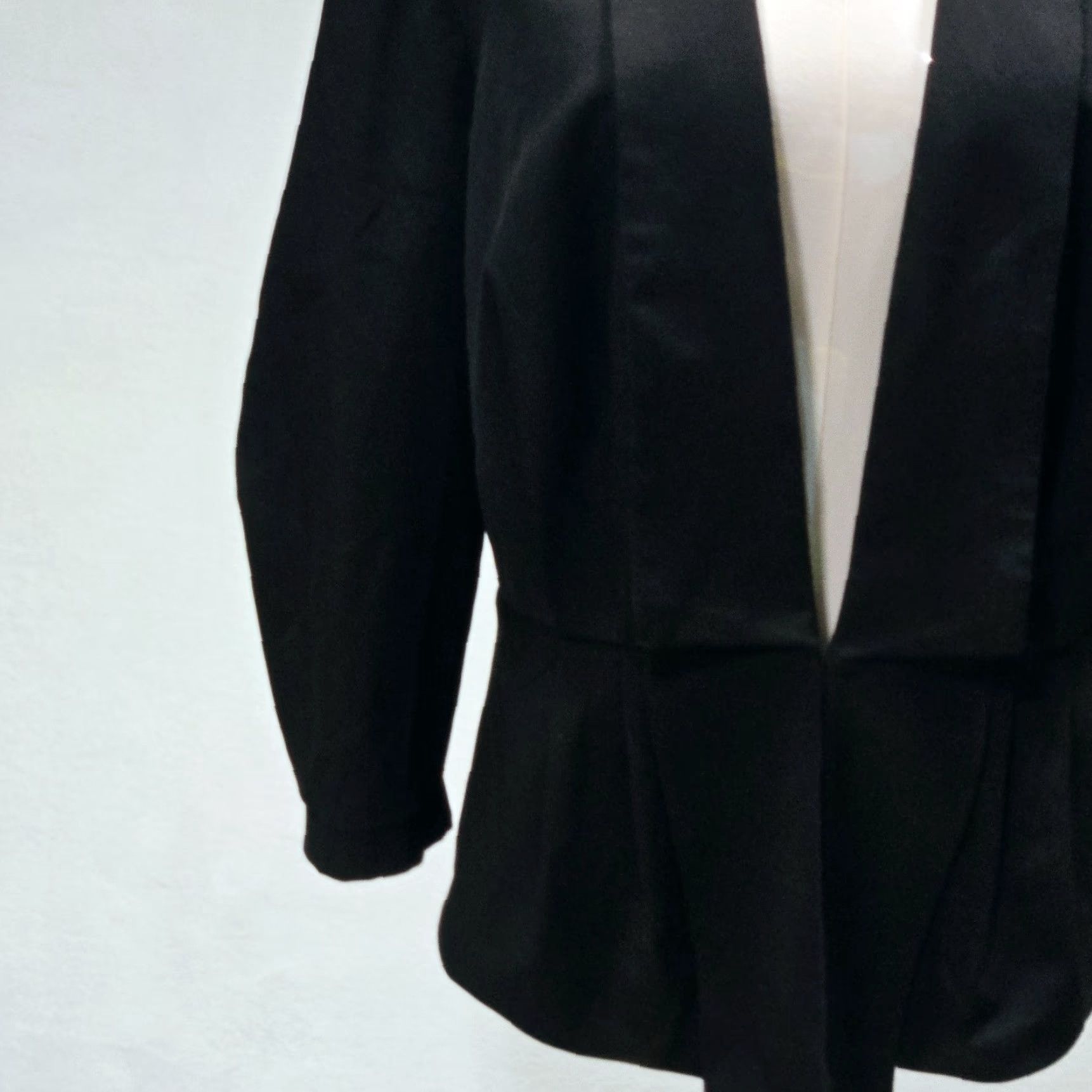 Vintage BISOU BISOU Blazer Jacket *Womens* Black Pleated NWT Lined Size L Vintage Size L / US 10 / IT 46 - 3 Thumbnail