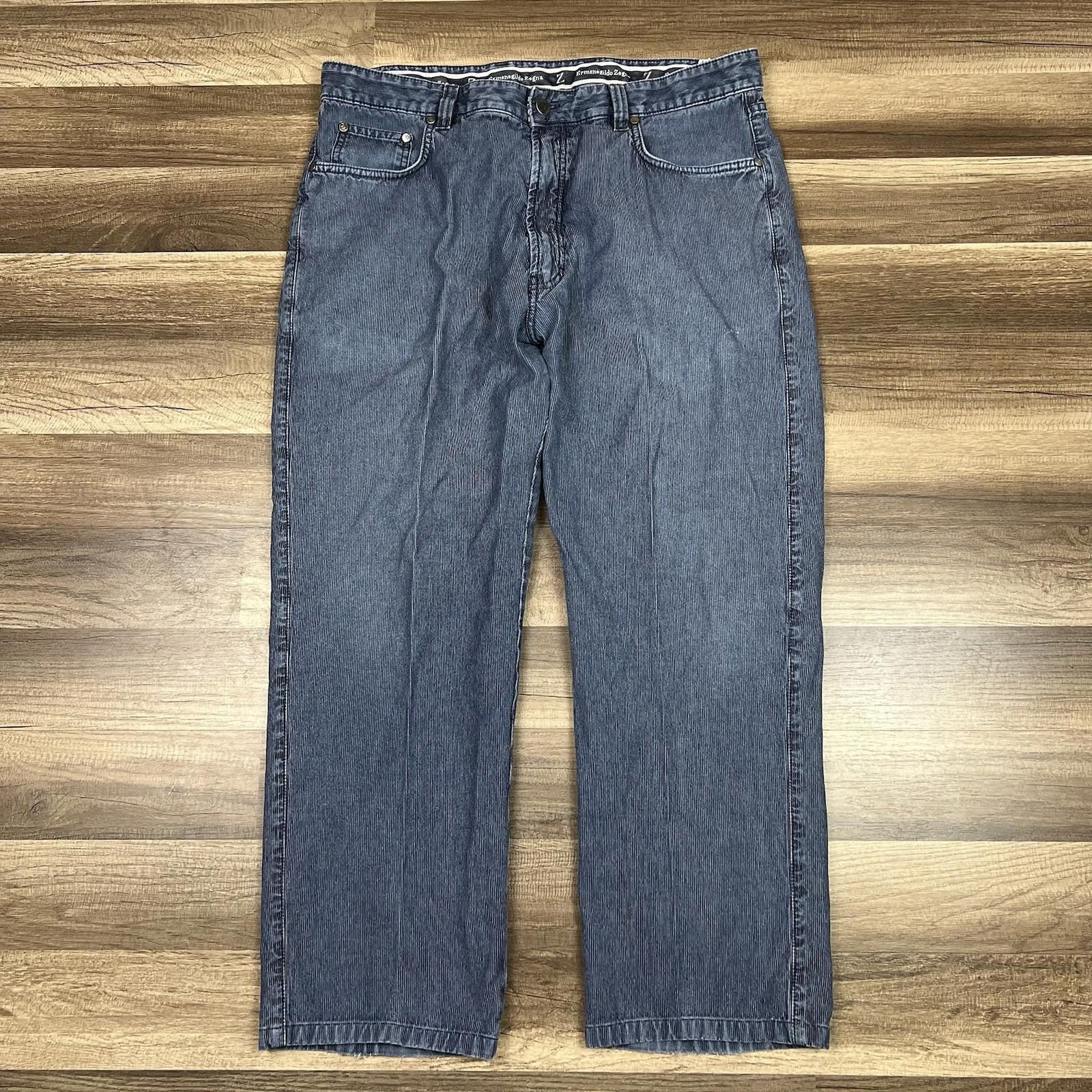 Ermenegildo Zegna Ermenegildo Zegna Jeans Sz 38 Made in Italy Striped 36x27 Size US 38 / EU 54 - 1 Thumbnail