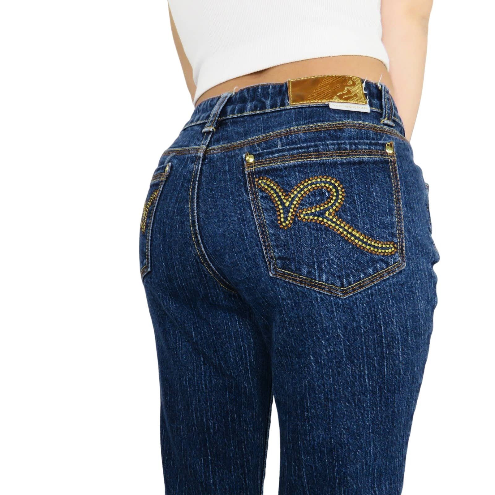 2000s Y2k Rocawear Low Rise Dark Wash Flared Jeans Waist 30