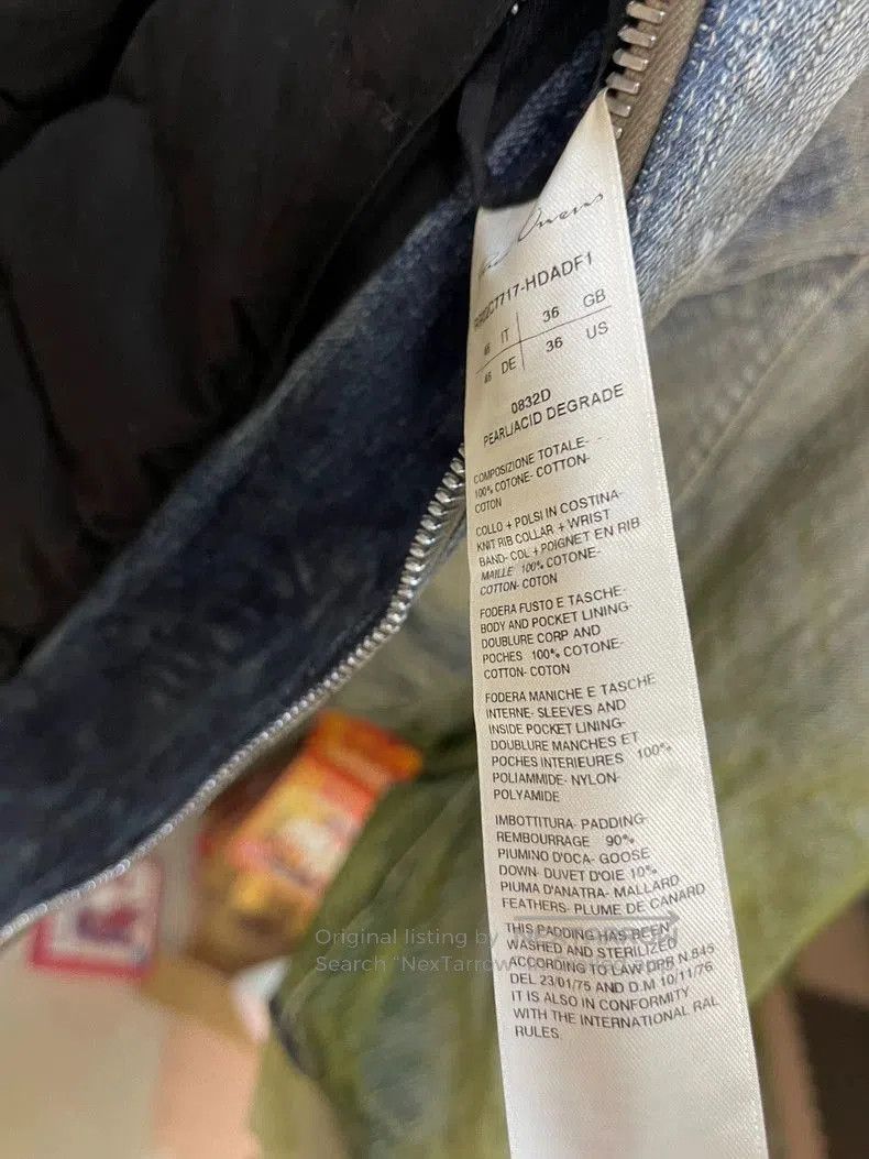 Rick Owens Rick Owens Acid Wash Denim Down Jacket. Size US XS / EU 42 / 0 - 6 Thumbnail
