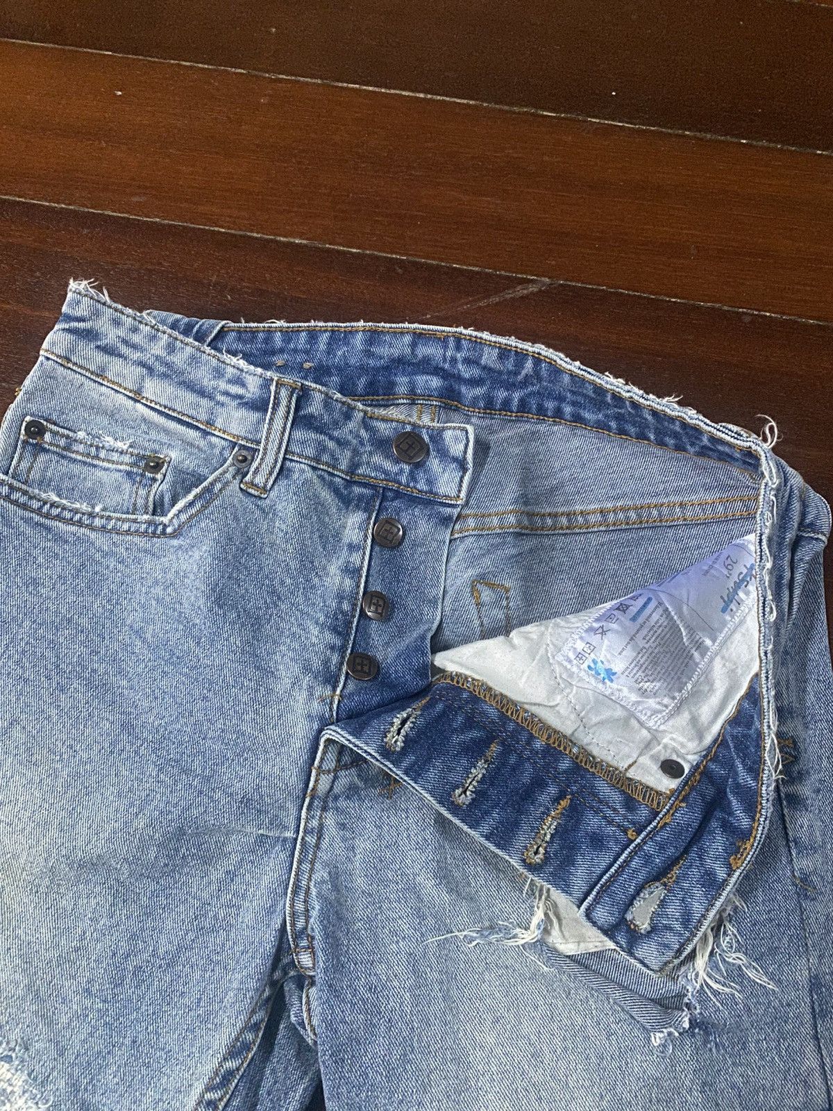 Ksubi Ksubi Jeans Mens Chitch Punk Thrashed Slim Blue distressed Size US 31 - 15 Thumbnail