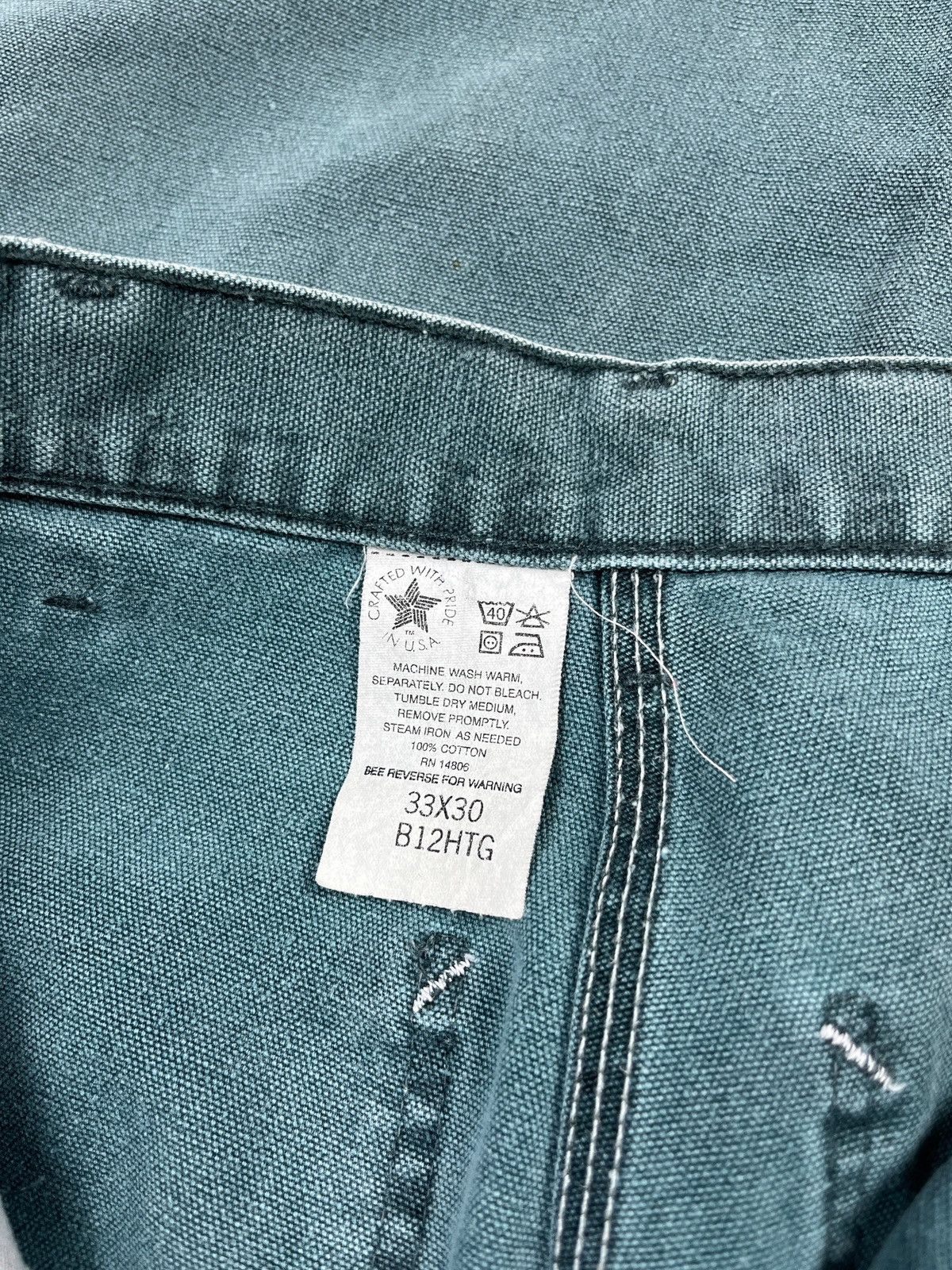 Carhartt Vintage Carhartt faded Hunter Green carpenter pants B24 HTG Size US 33 - 6 Thumbnail