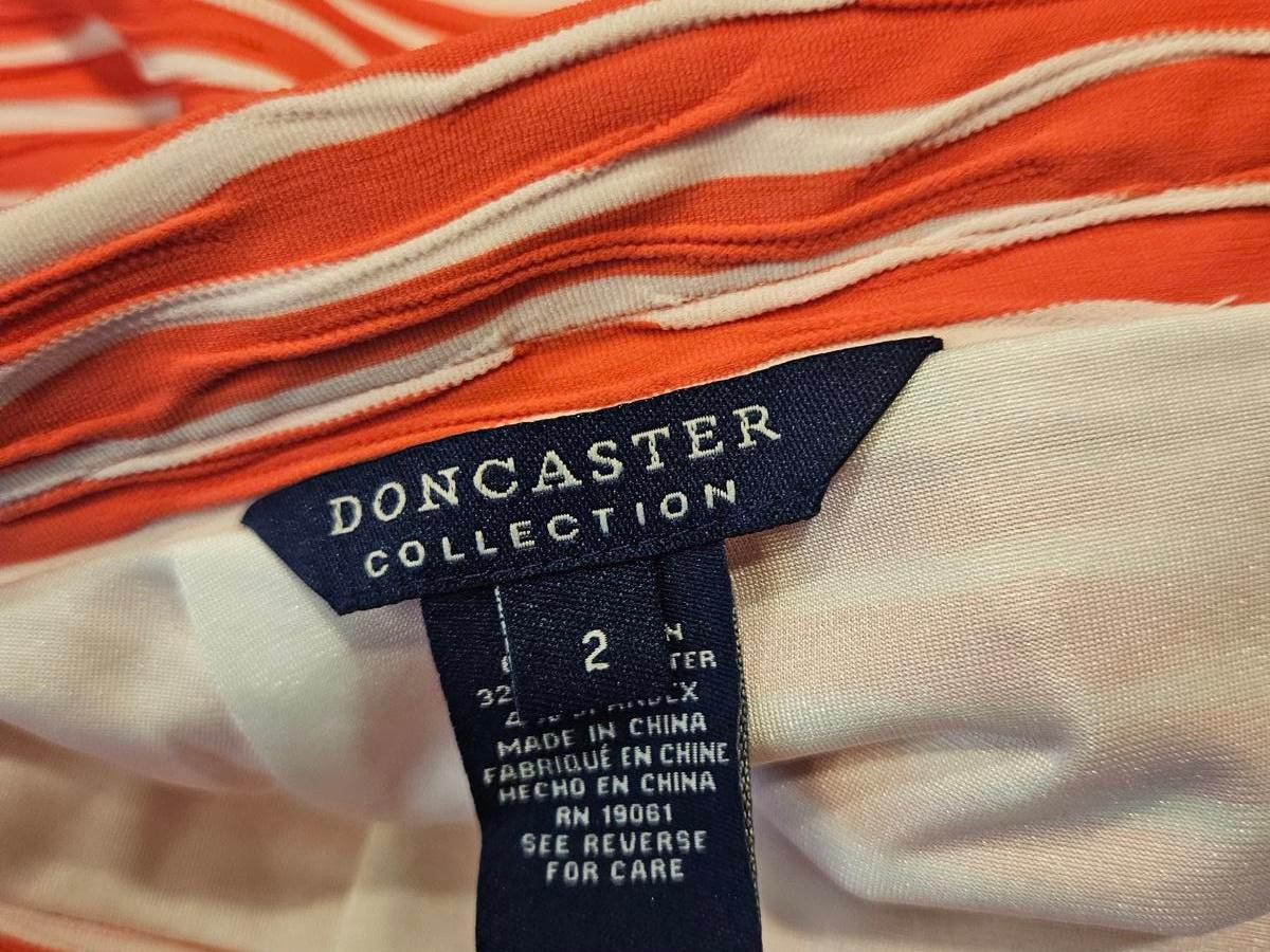 Designer Nwt Doncaster 2 Piece Orange Textured Skirt Set #265 Size S / US 4 / IT 40 - 8 Thumbnail