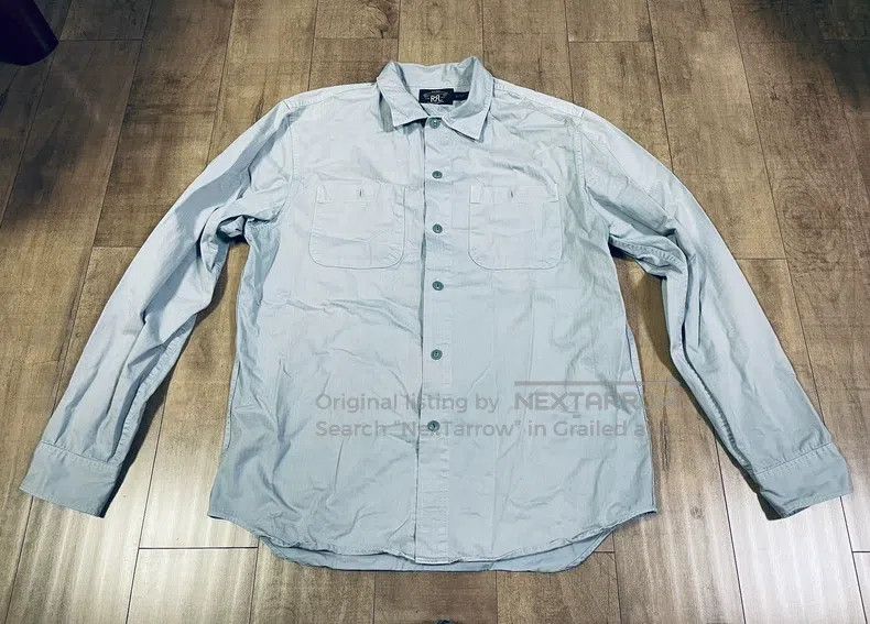 RRL Ralph Lauren RRL Ralph Lauren Blue dyed indigo embroidered flying tire Size US L / EU 52-54 / 3 - 3 Thumbnail