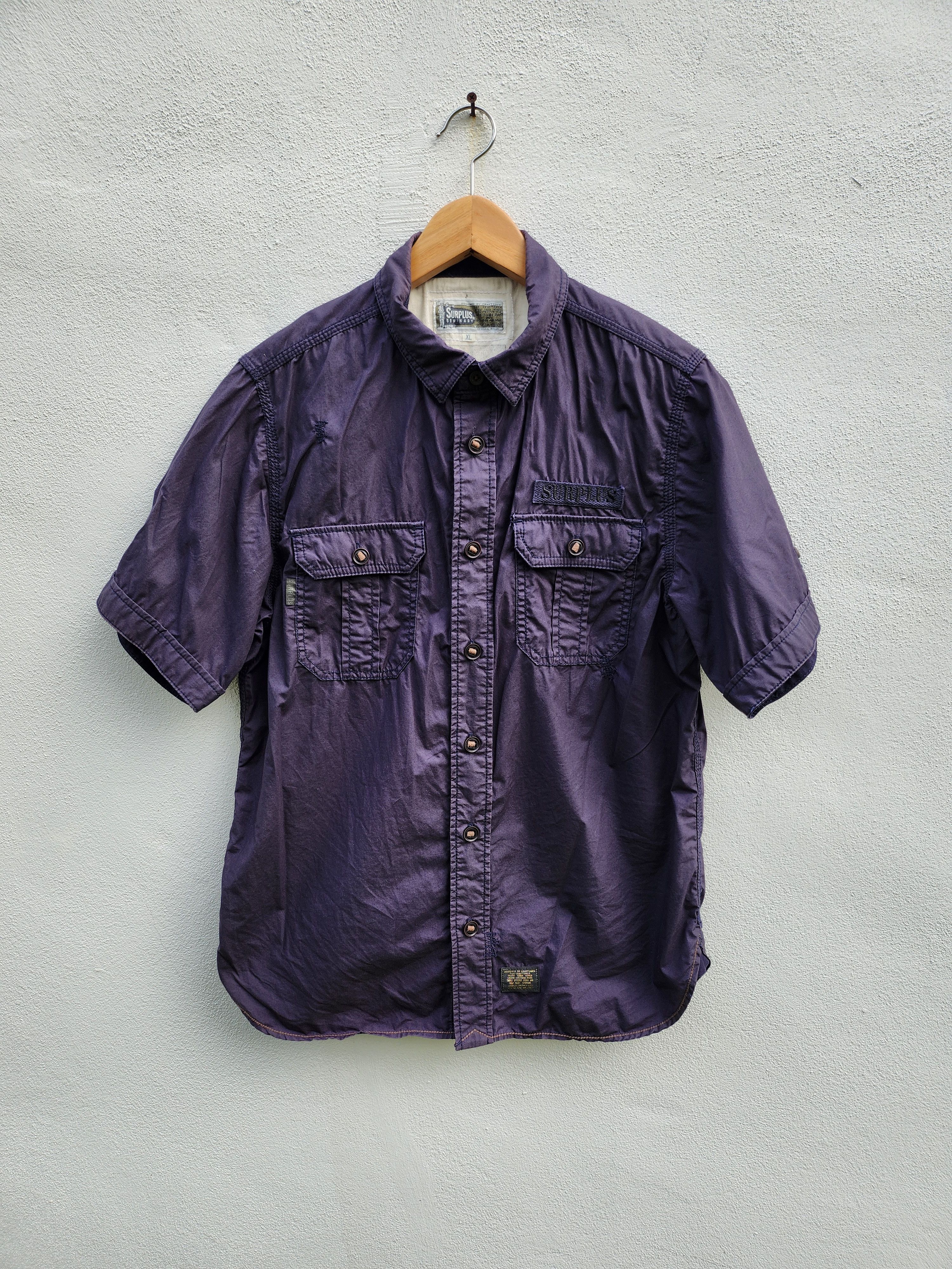 Surplus Japan Military Uniform Style Shirt Blue