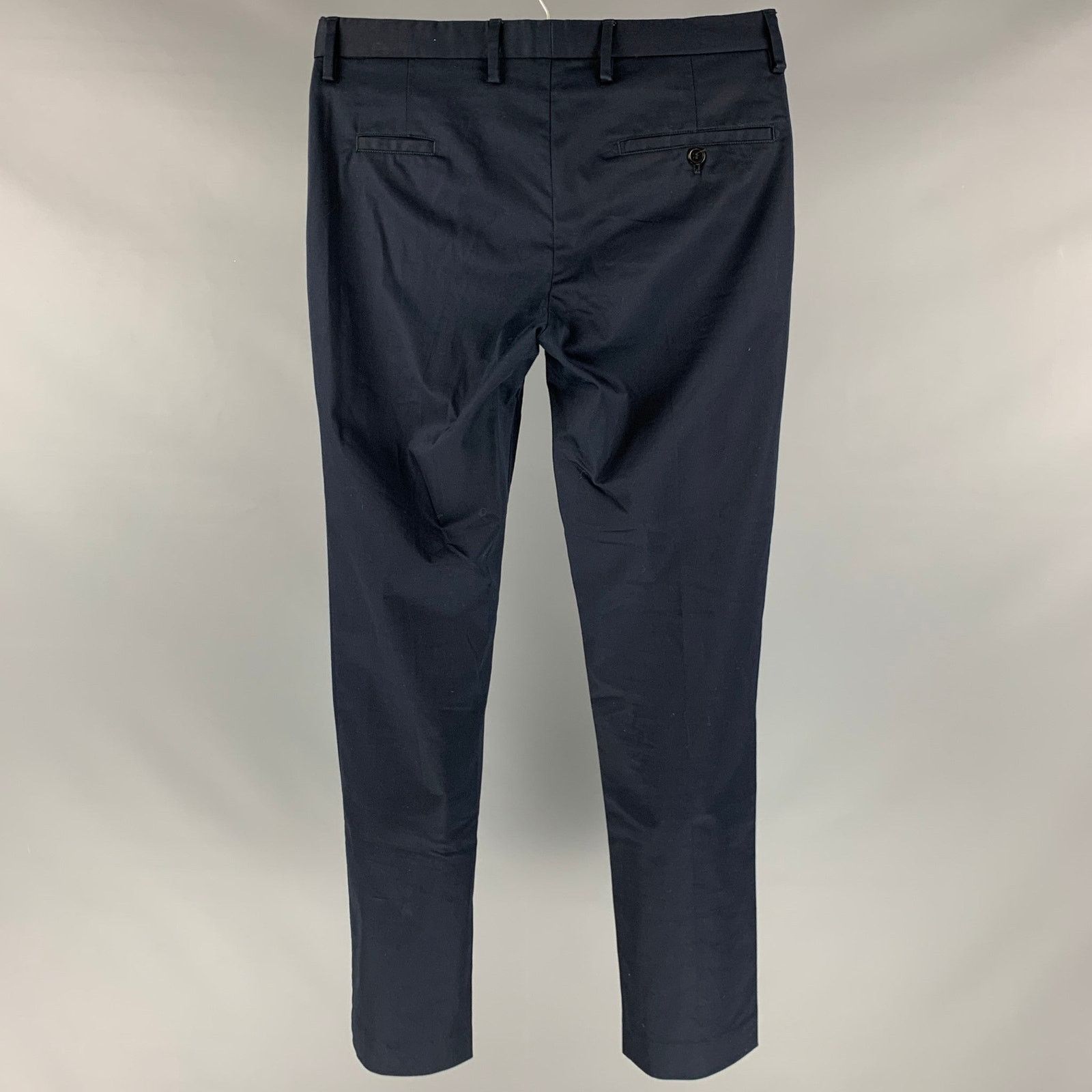 Acne Studios ACNE STUDIOS 32 Navy Cotton Elastane Flat Front Casual Pants Size US 32 / EU 48 - 2 Thumbnail