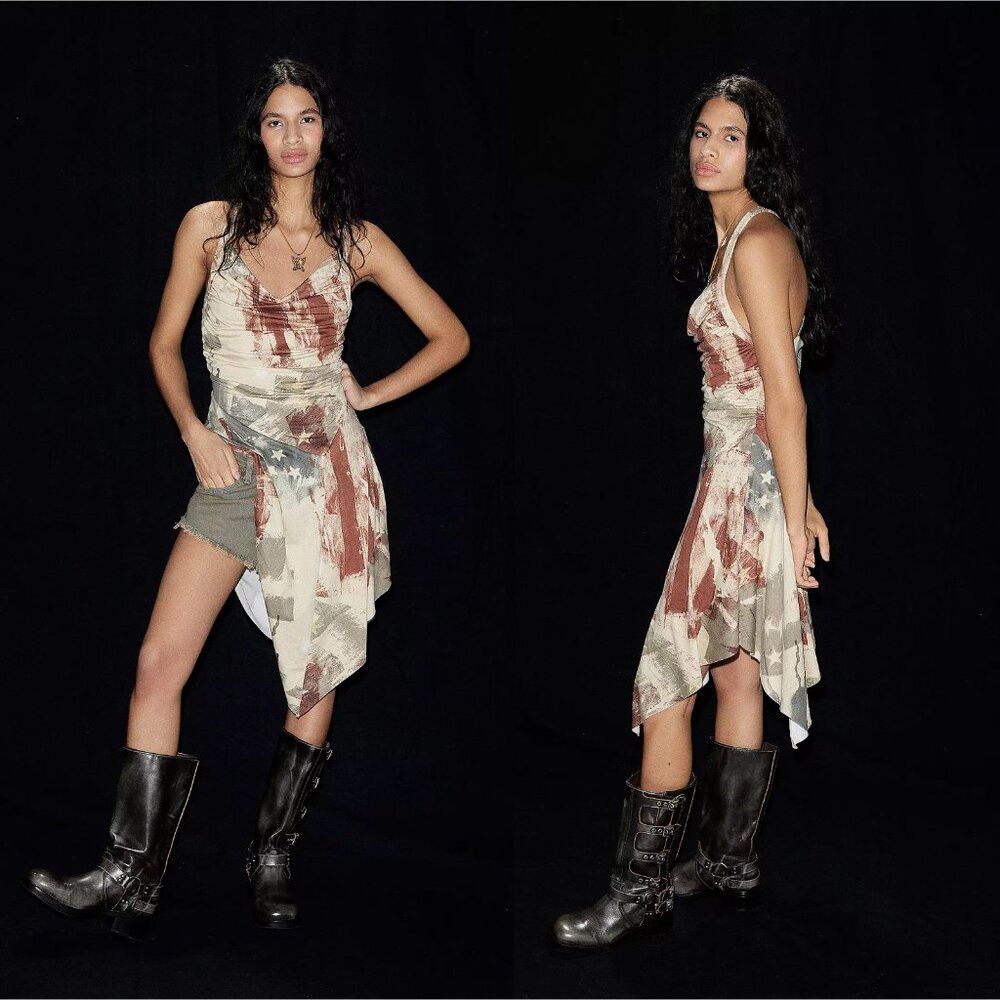 Other New Silence + Noise Jordyn Asymmetrical Cross-Back Mini Dre Size M / US 6-8 / IT 42-44 - 2 Thumbnail