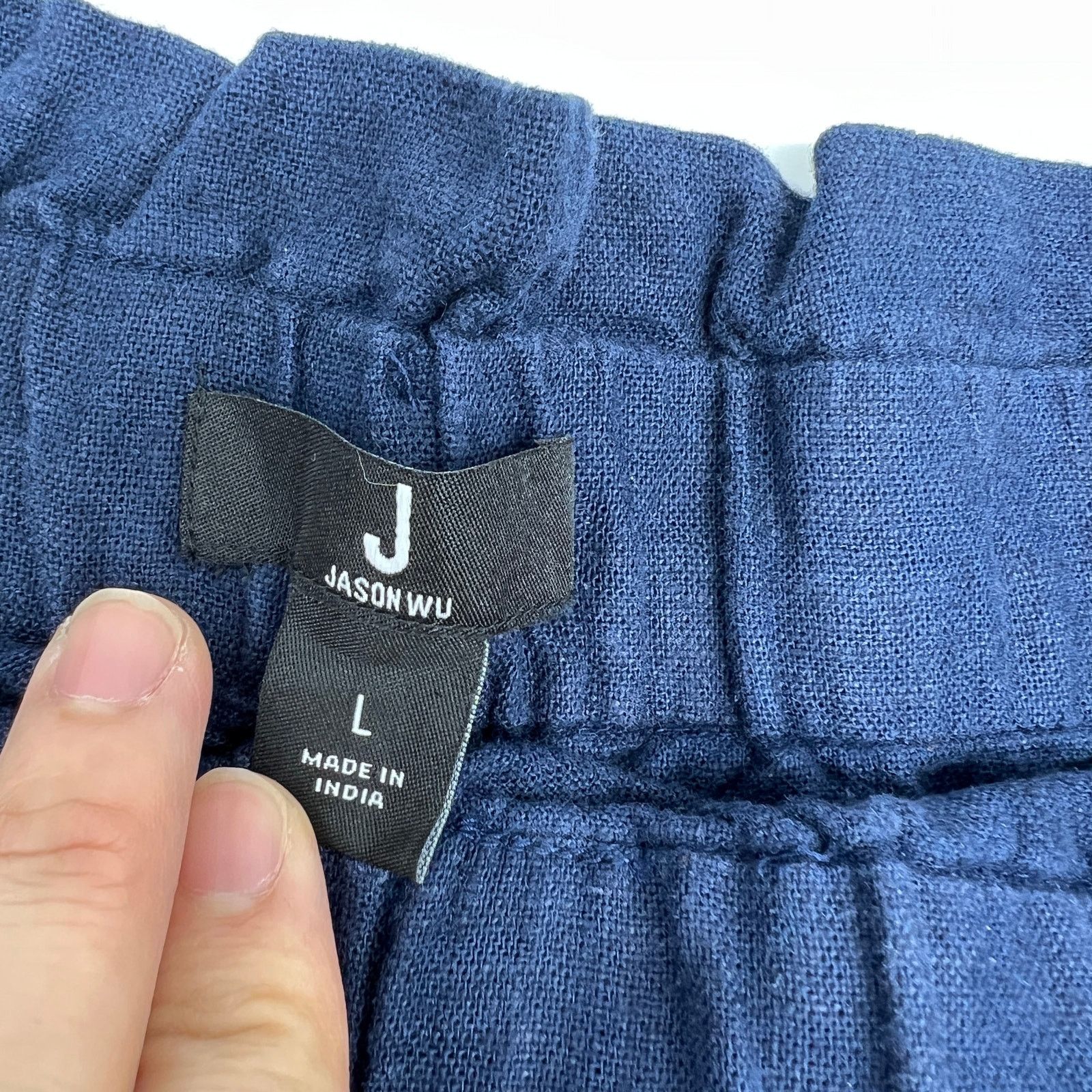 Other J Jason Wu Linen Pull-On Shorts Marine Blue Large Size 30" / US 8 / IT 44 - 3 Thumbnail