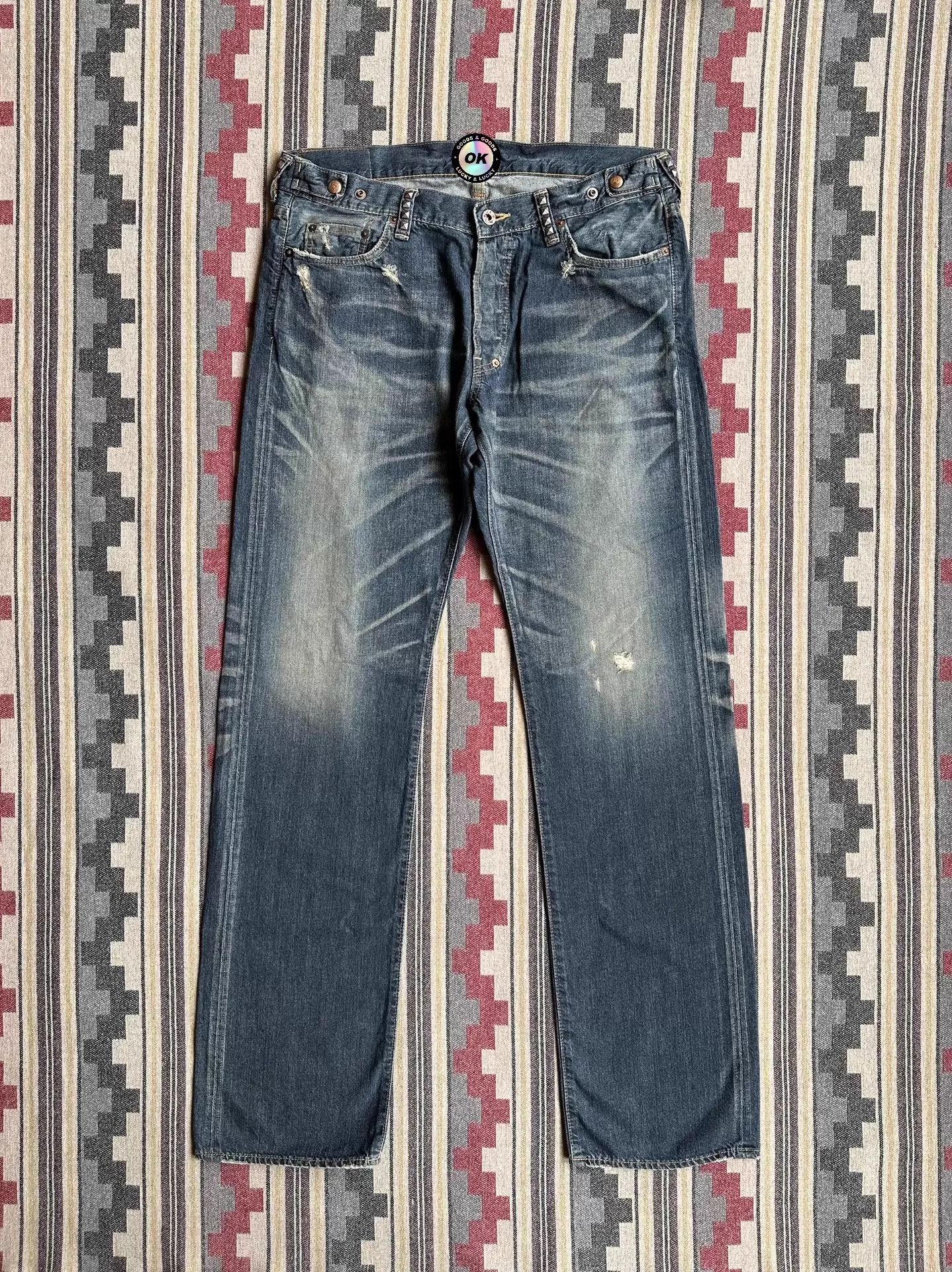 Prps Prps Purple P49P30X Heavy Wash Riveted Distressed Jeans 34 Size US 34 / EU 50 - 1 Thumbnail