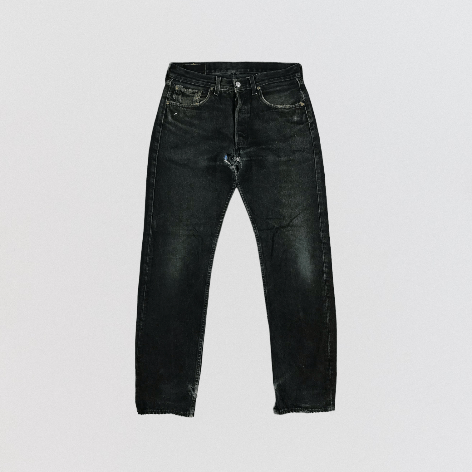 image of 90's Levis 501 Earth Tone Jeans-Jm2340 in Black, Men's (Size 32)