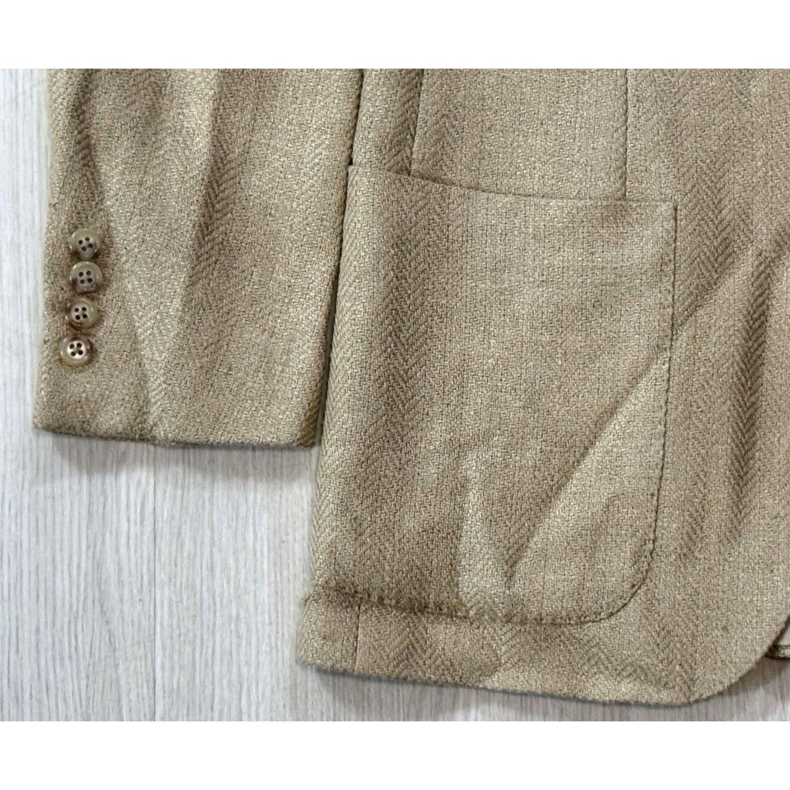 Ralph Lauren VINTAGE Ralph Lauren Tweed Blazer Men 38R Silk Lining 2 Piece Notch Lapel Double-Vented Brown Italy 90s Size US M / EU 48-50 / 2 - 4 Thumbnail