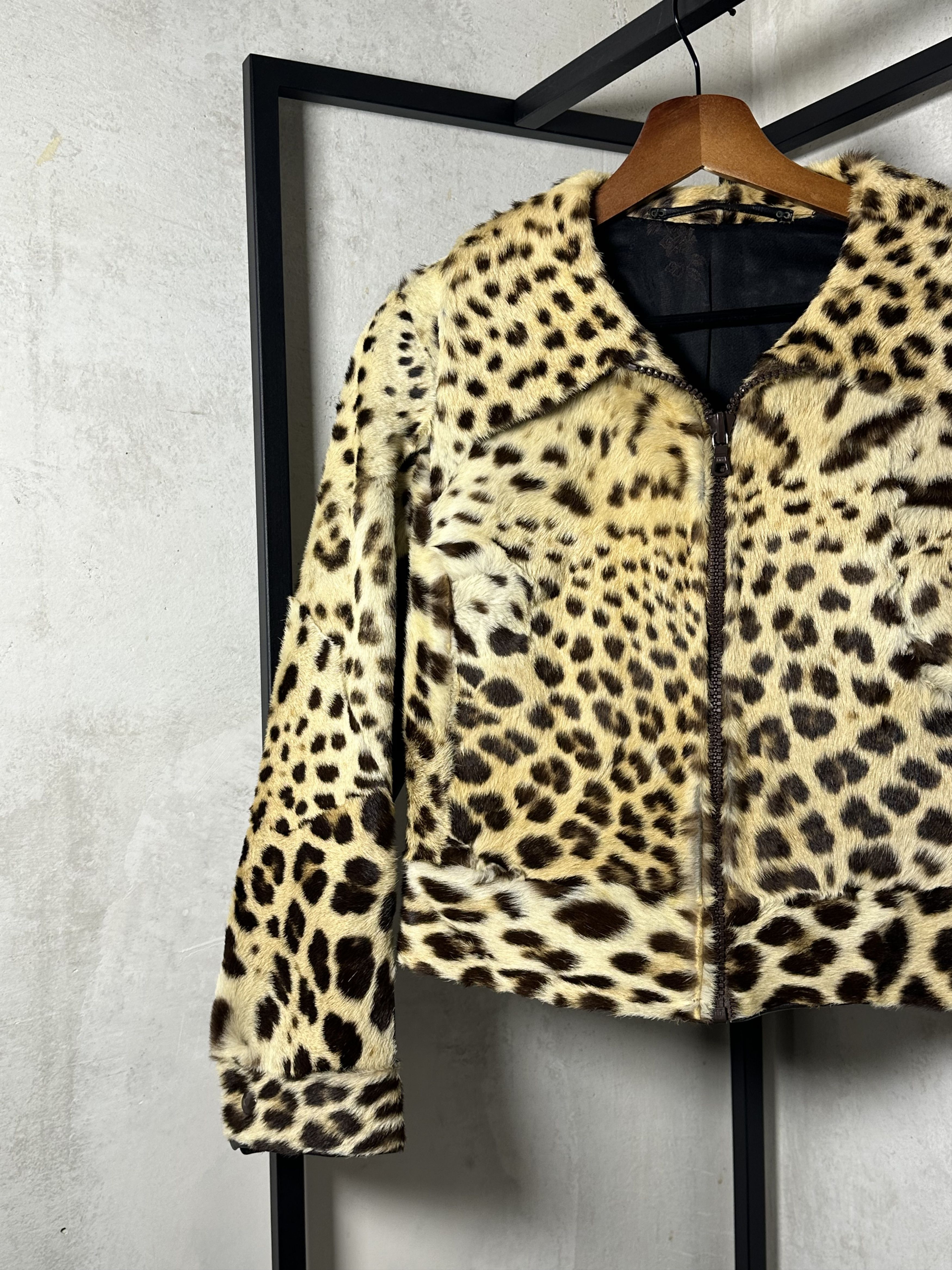 PONY Nocturne Pony Fur Leopard Printed Blazer Size XS / US 0-2 / IT 36-38 - 2 Thumbnail