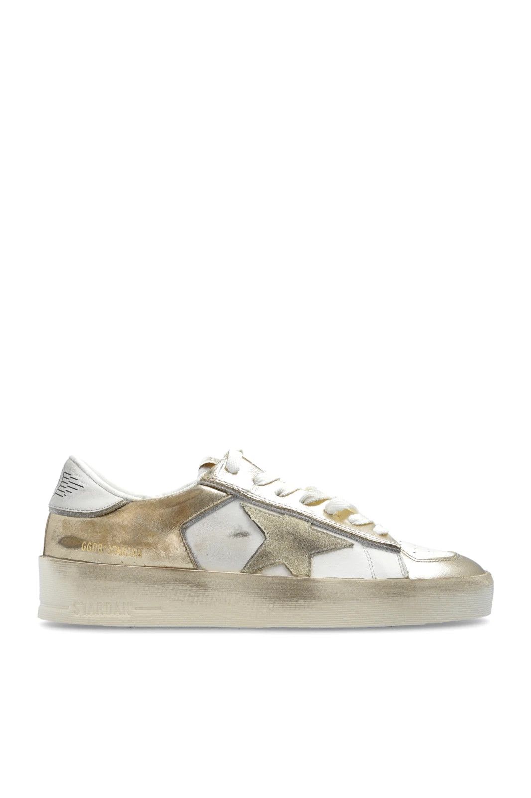 GOLDEN GOOSE Stardan Women's White/Gold Sneakers New